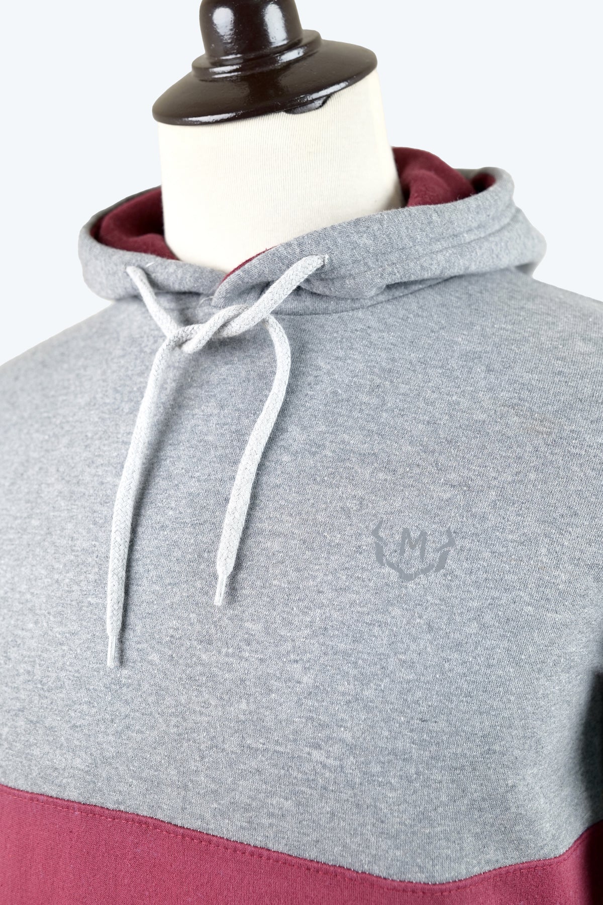 Sweathoodie - Dark Grey / Maroon