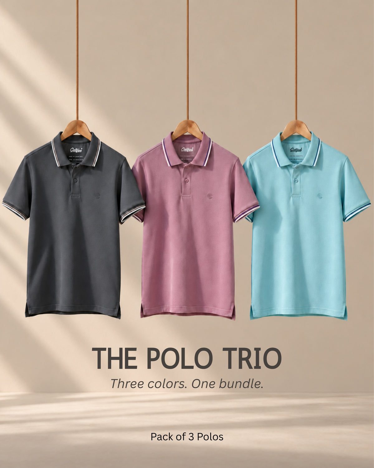 Signature Piqué Polo Bundle 01 — Pack of 3