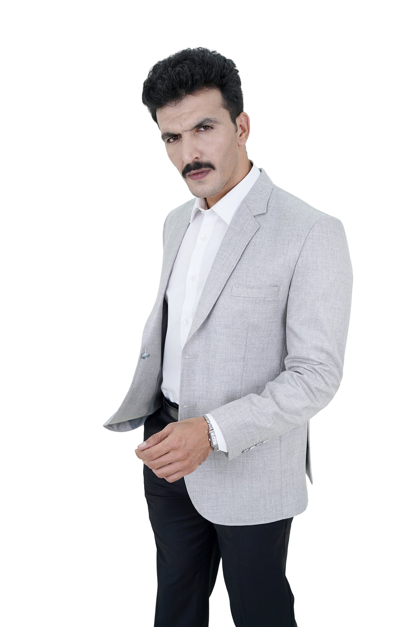 Light Ash Grey Summer Blazer / MZTWILLBLZ85-26 / COL # AISH