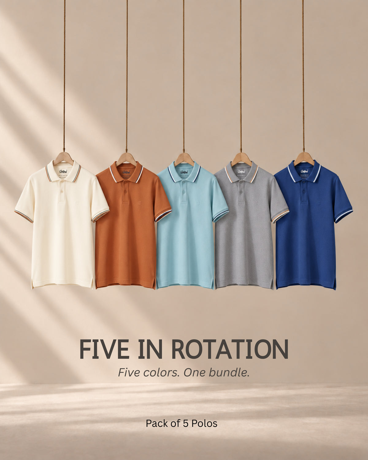 Signature Piqué Polo Bundle 03 — Pack of 5