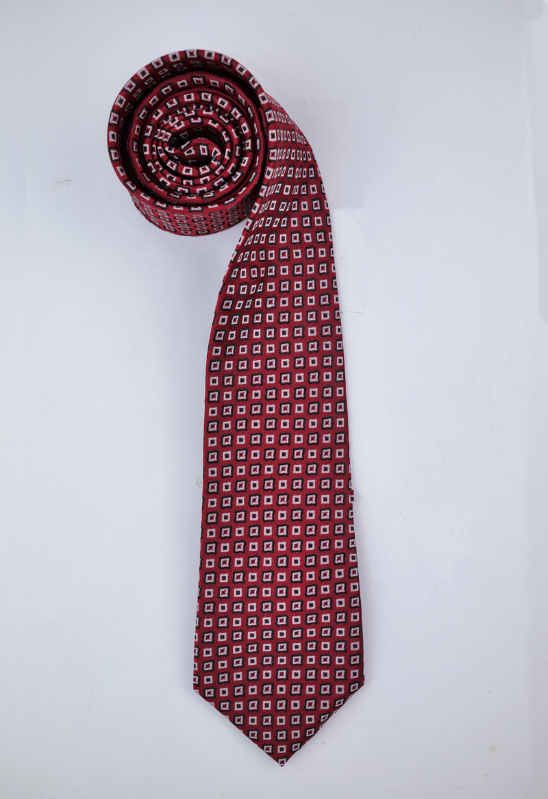 Ruby Diamond Necktie & Pocket Square Set