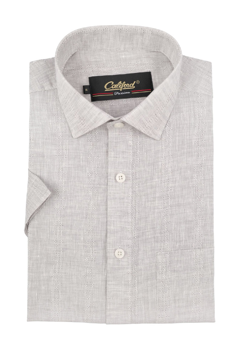 Light Grey Textured Weave / 052636-01