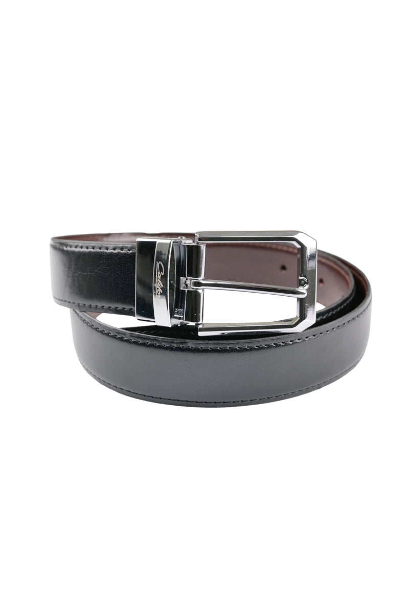 Reversible Leather Belt / Black FGPLA-26