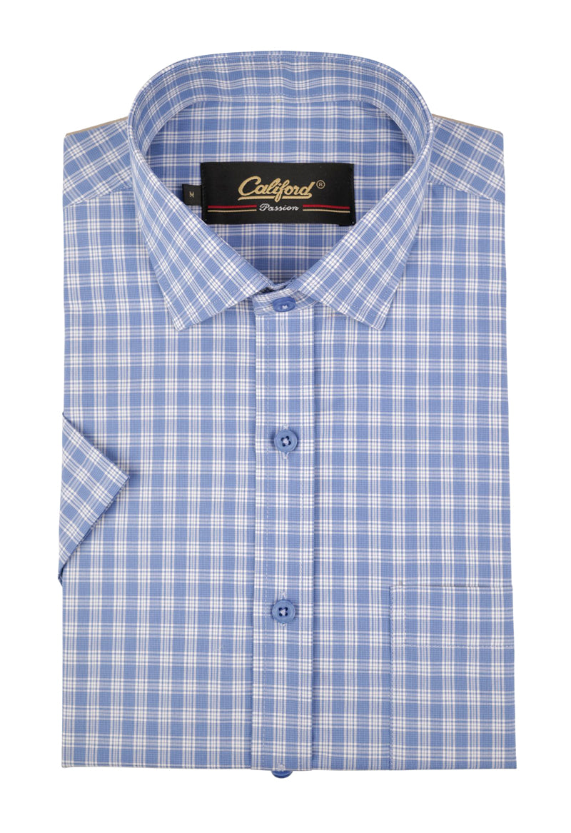 Sky Blue Windowpane Check / 052636-04