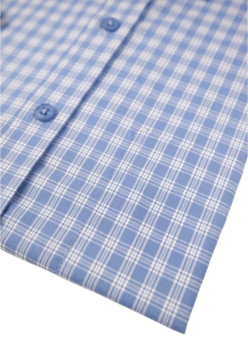 Sky Blue Windowpane Check / 052636-04
