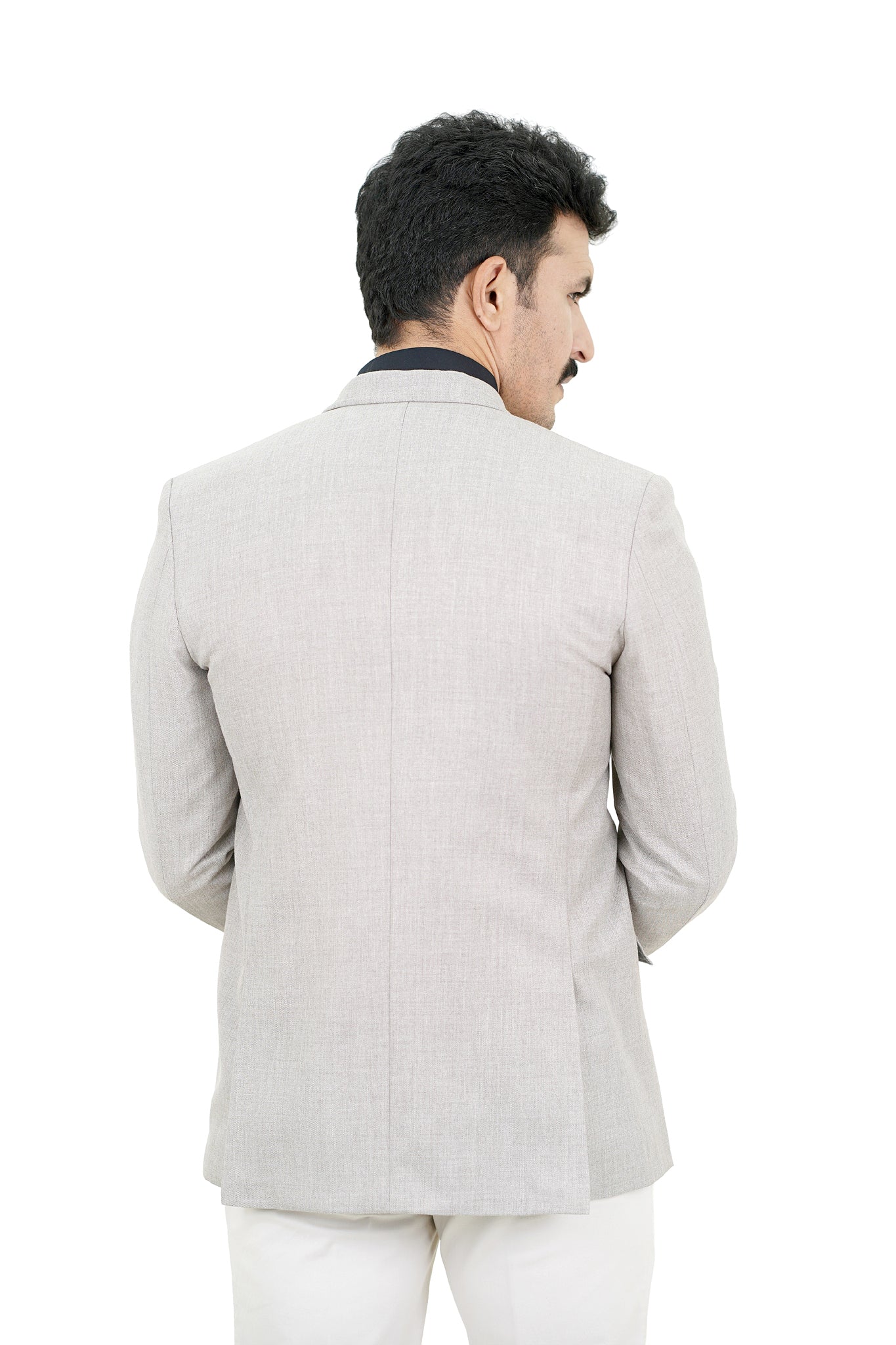 Stone Beige Solid Blazer / MZTWILL85-Beige