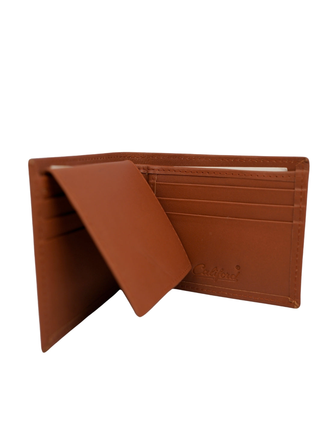 Califord Tan Leather Bifold Wallet