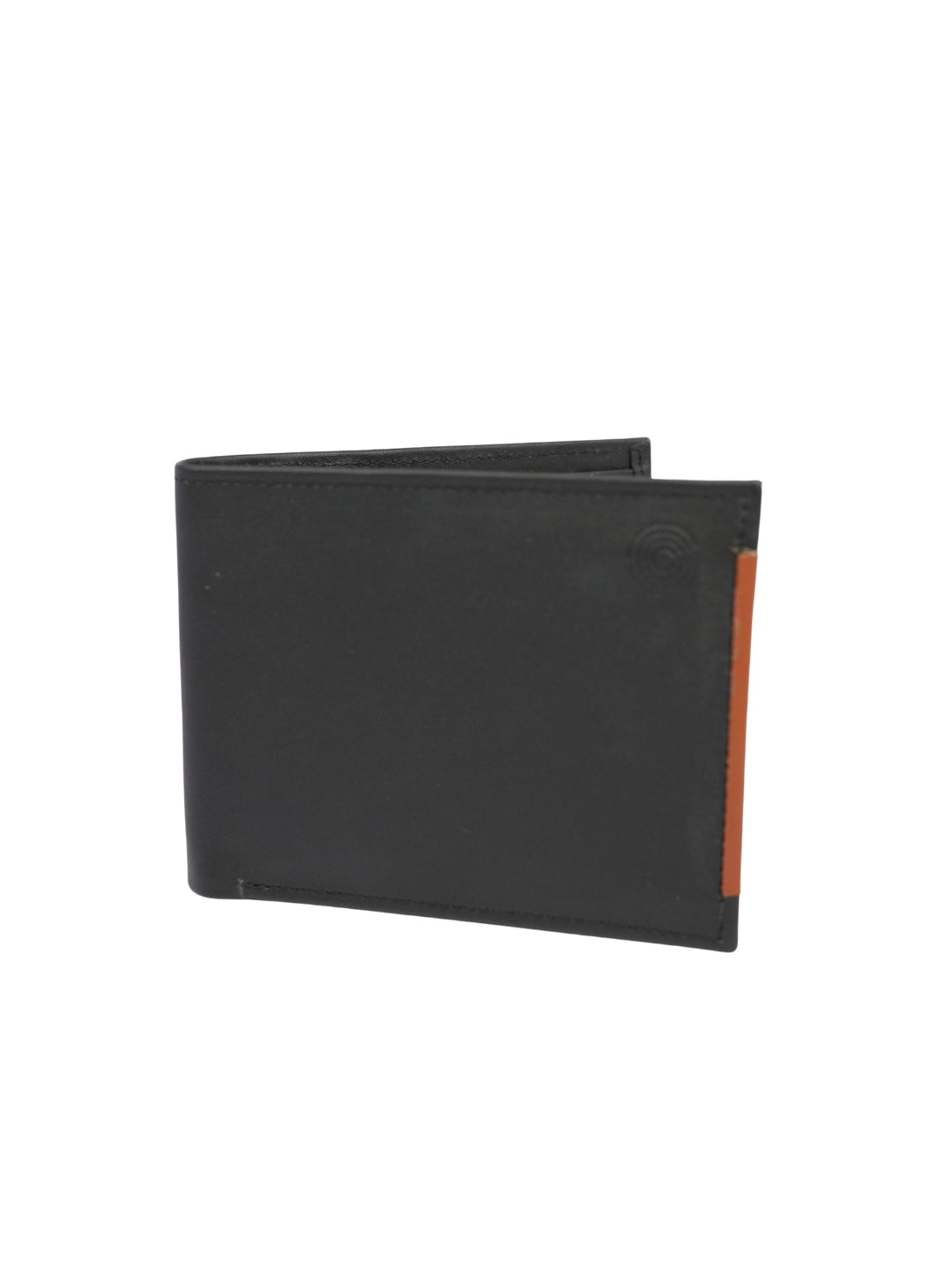 Califord Black Leather Bifold Wallet with Contrast Trim