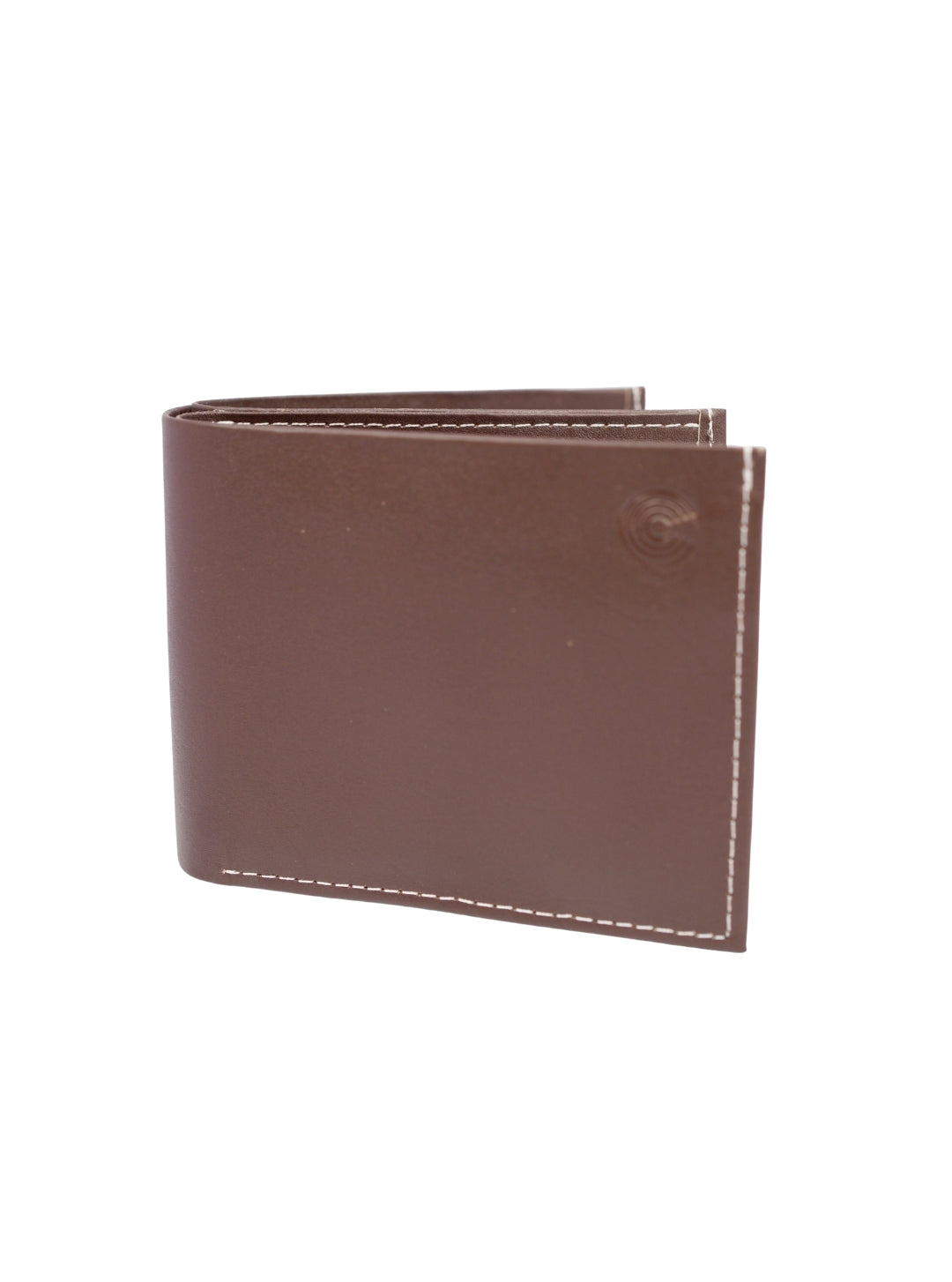 Califord Brown Leather Bifold Wallet with Coin Pocket