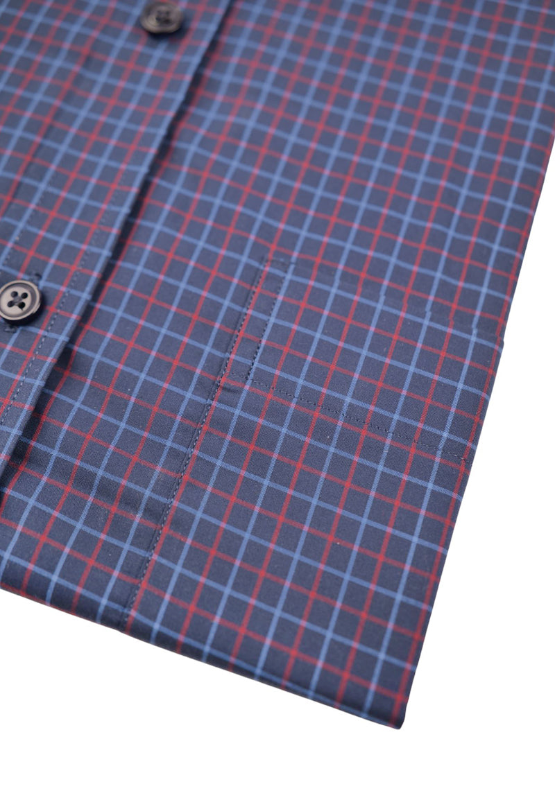 Navy Windowpane Check / 052636-02
