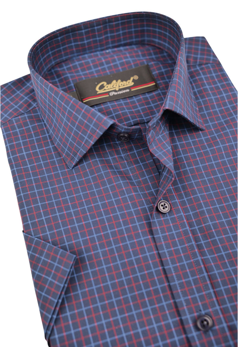 Navy Windowpane Check / 052636-02