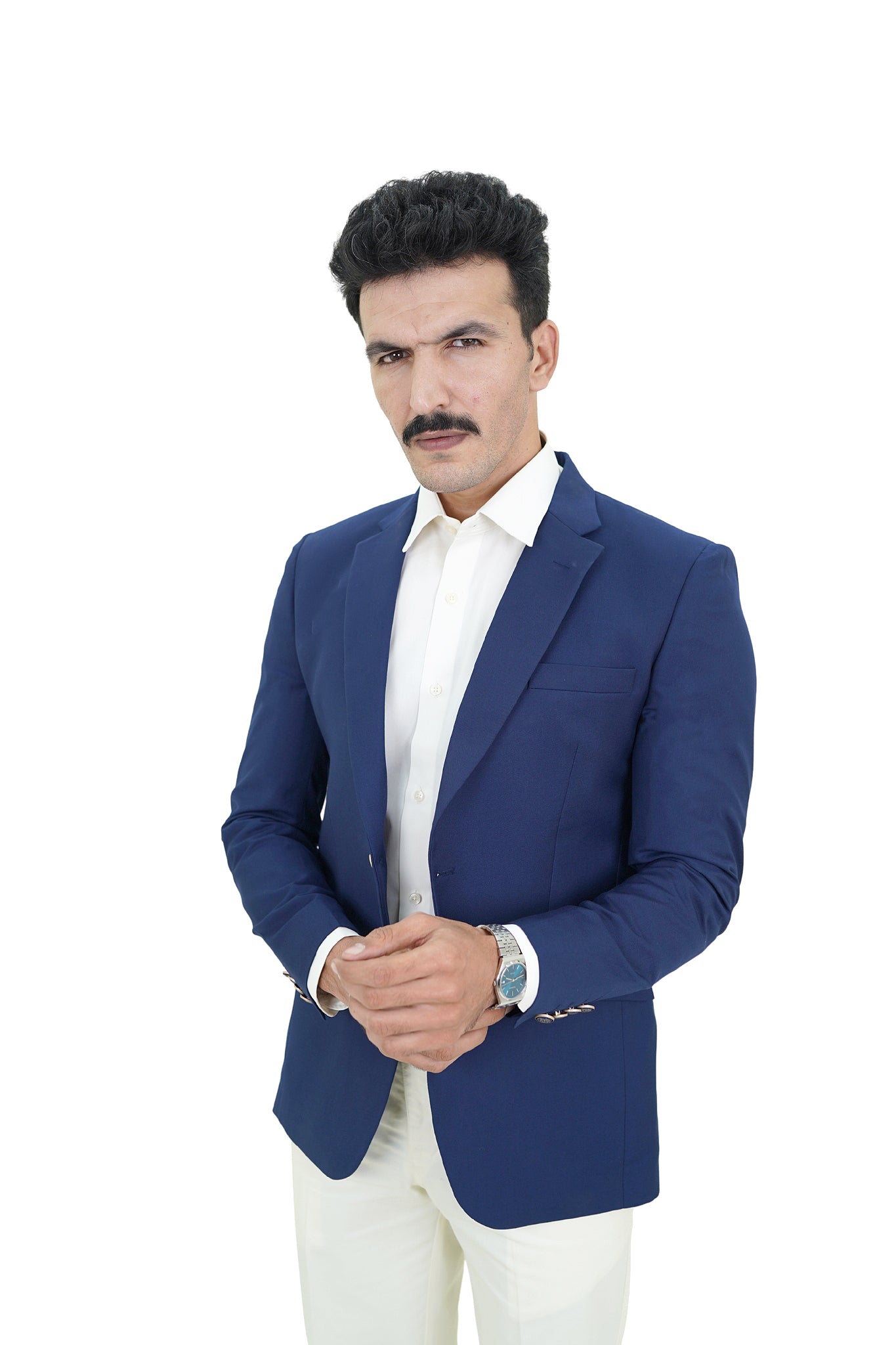 Royal Blue Statement Blazer / MTL14-25 BLZ / COLOR N-BLUE