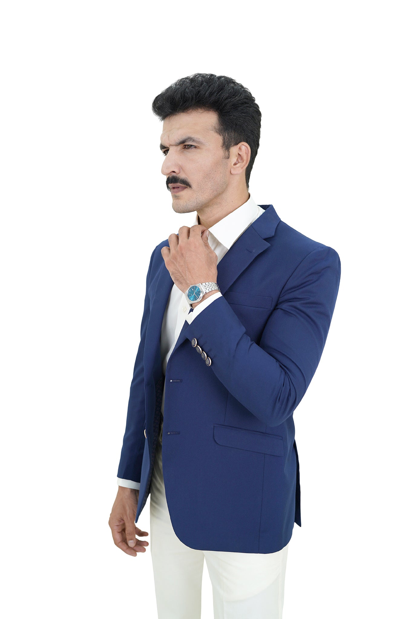 Royal Blue Statement Blazer / MTL14-25 BLZ / COLOR N-BLUE