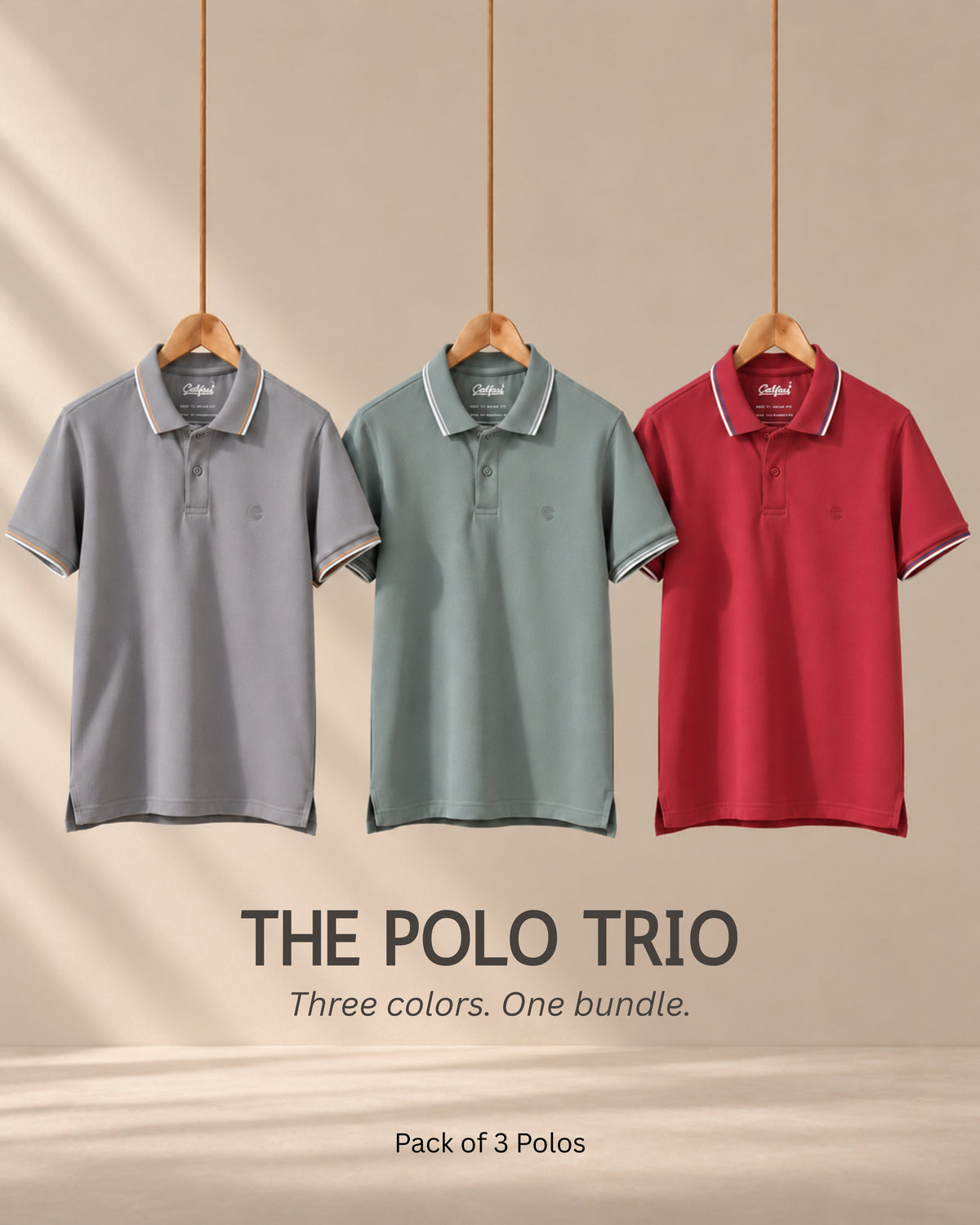 Signature Piqué Polo Bundle 03 — Pack of 3