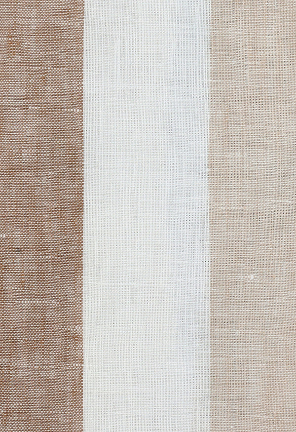 Brown broad stripe Linen shirt - 032249/03