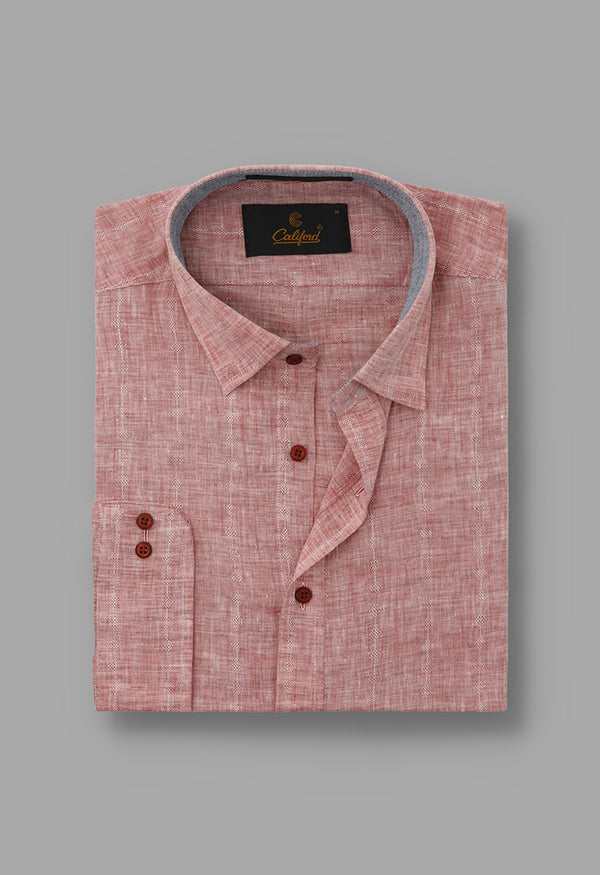 Muave textured Linen shirt - 032249/08