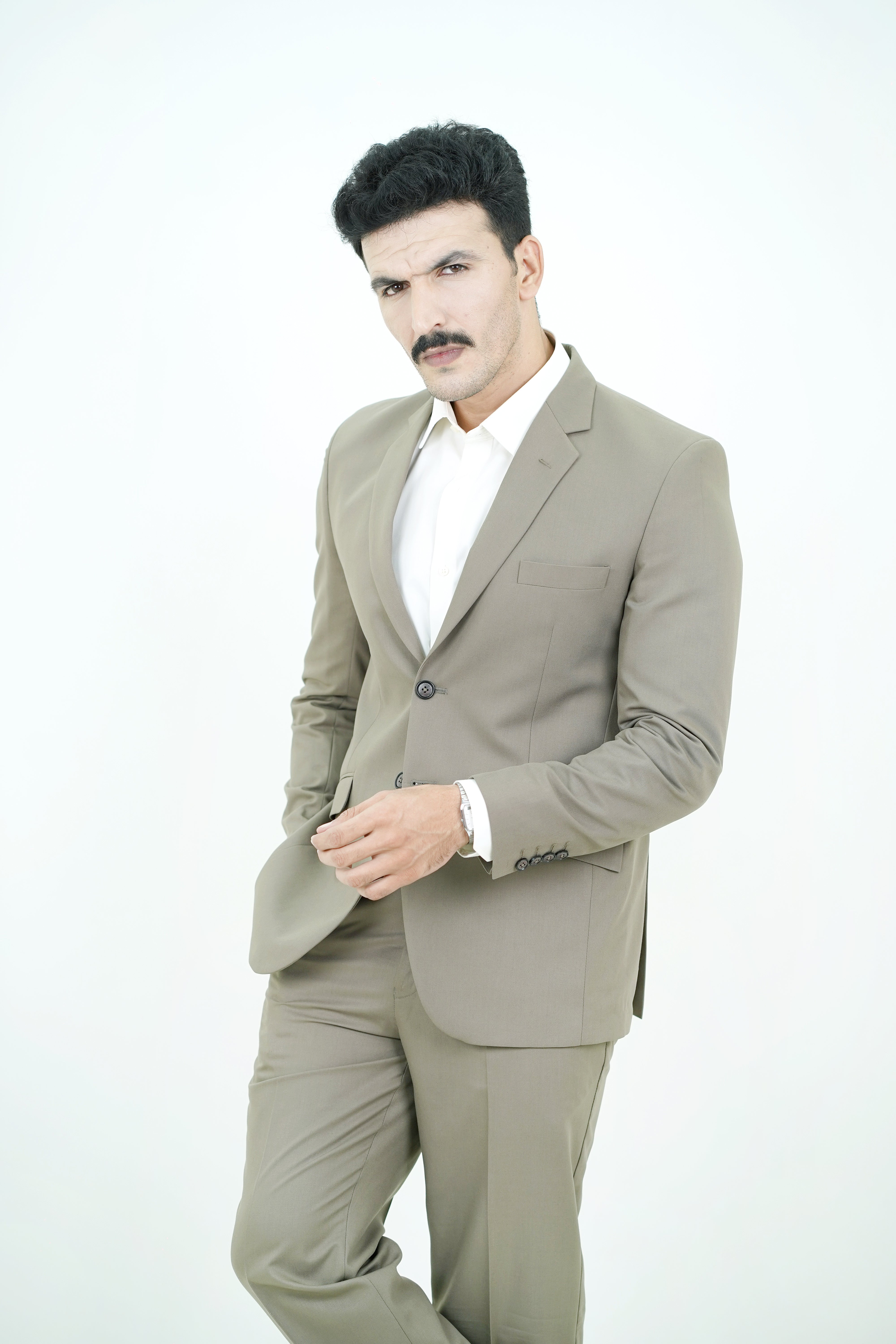Olive Beige Suit / ANL66-25SUITS / COL # GREEN