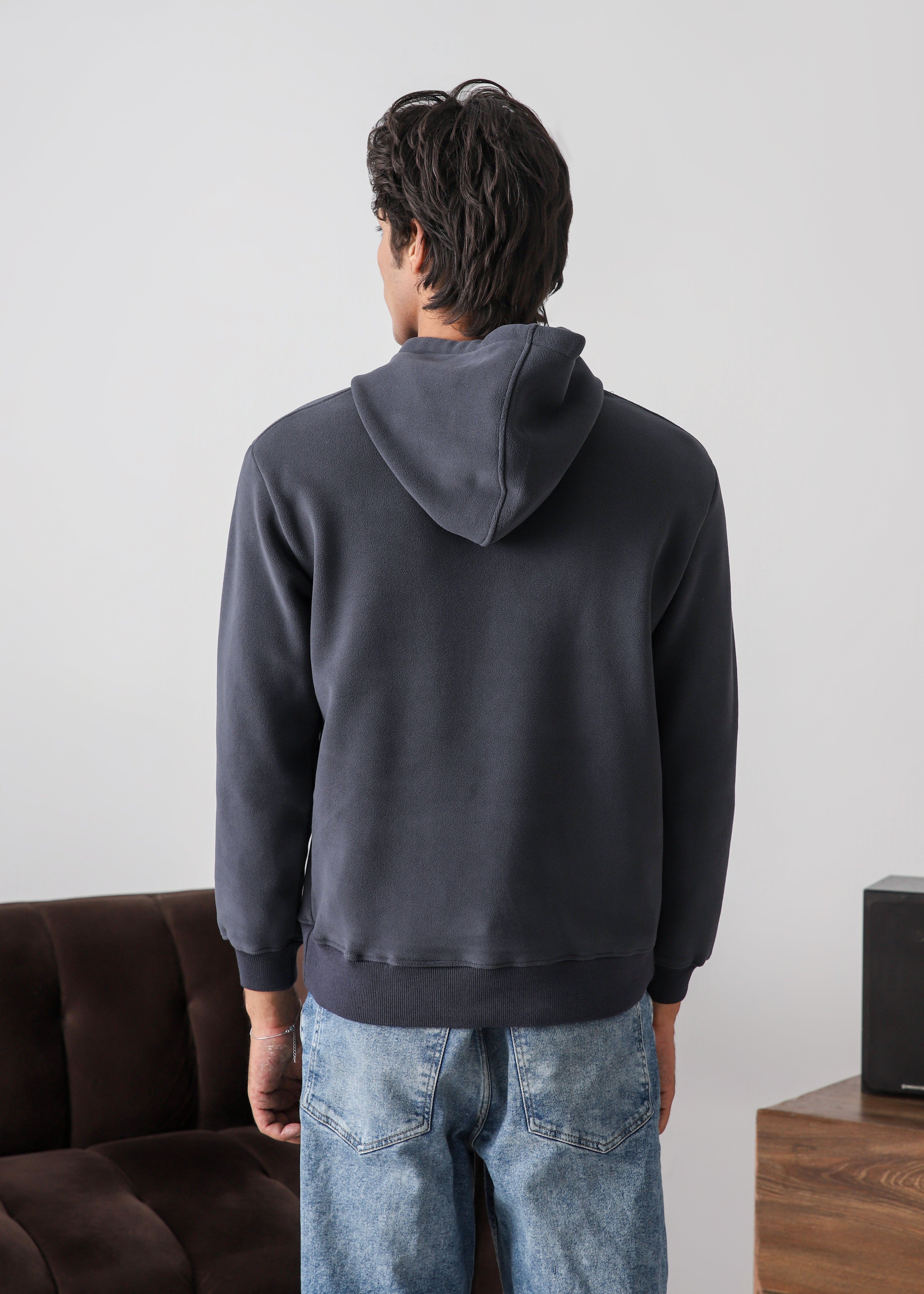 Plush Pullover hoodie- Midnight blue