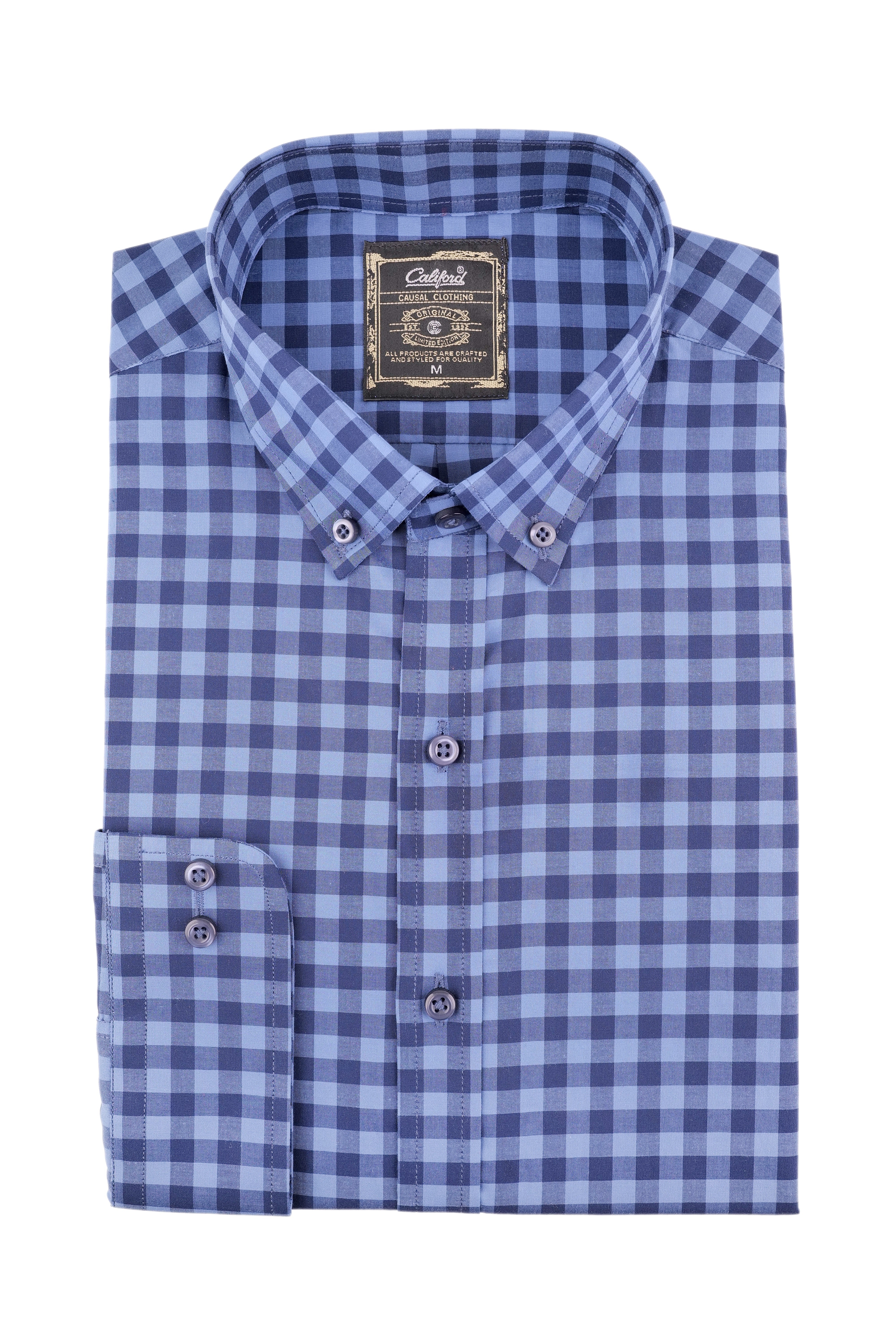 Classic Indigo Buffalo Check Shirt - 052638/10