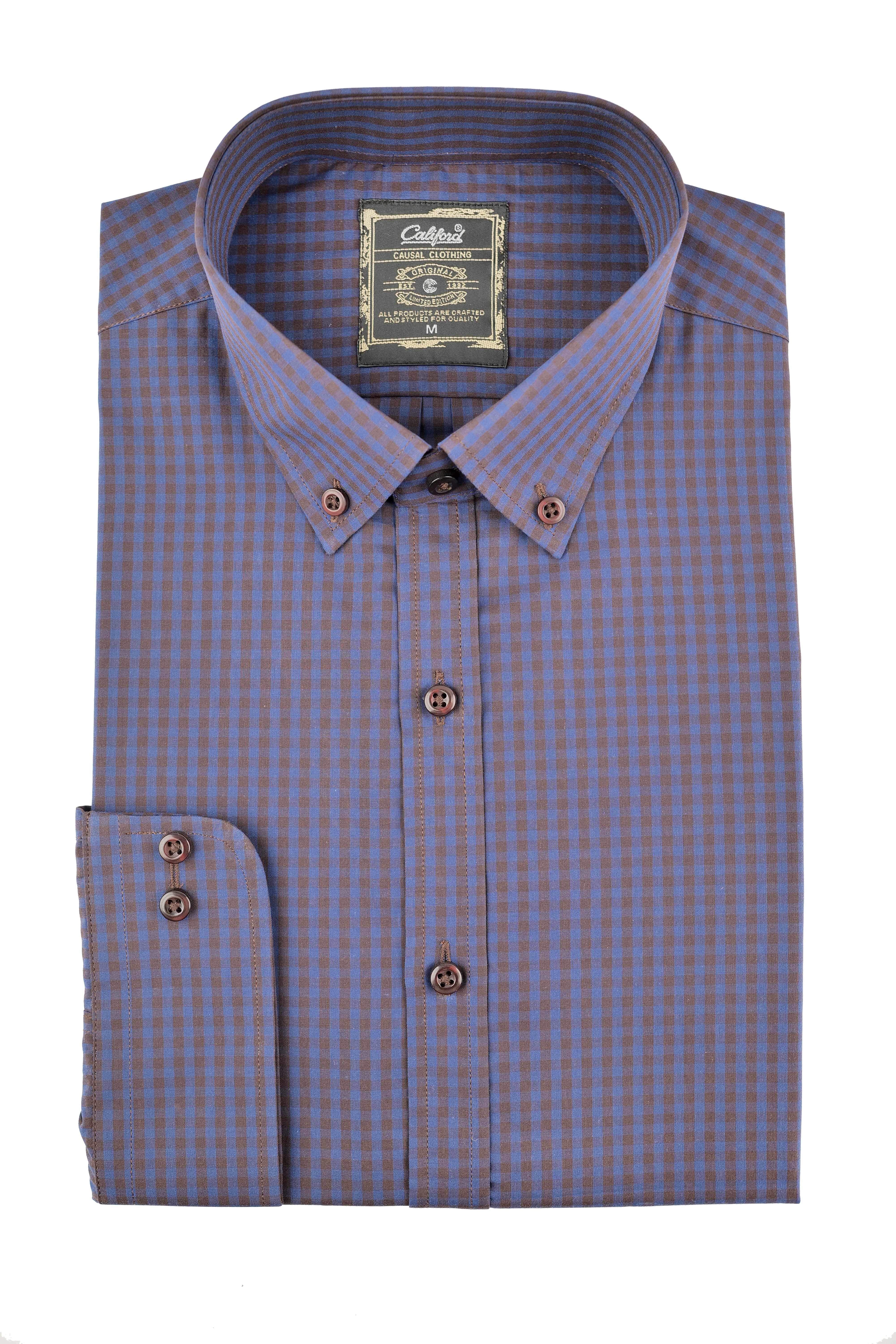 Violet Chocolate Micro-Check Shirt - 052638/07