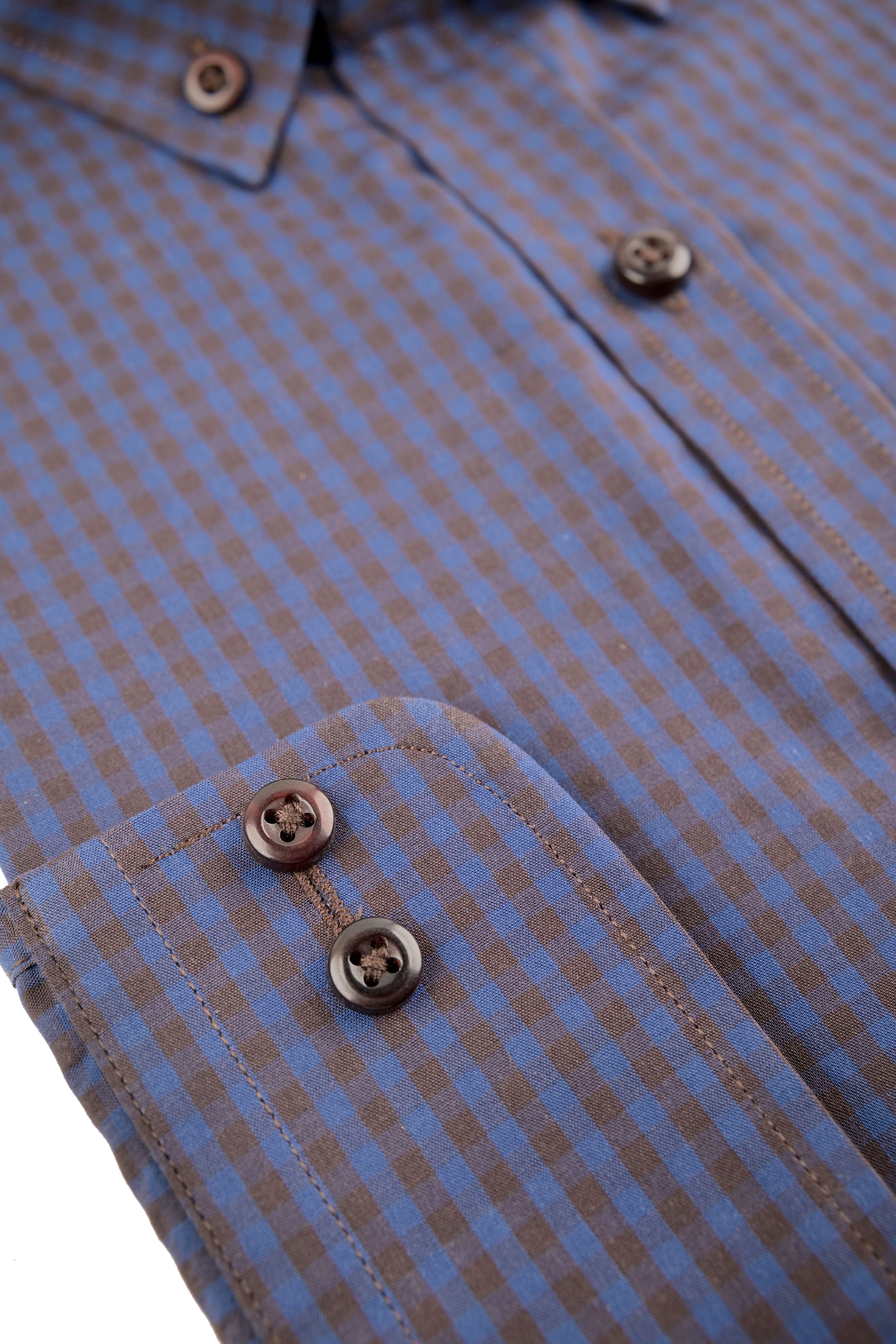 Violet Chocolate Micro-Check Shirt - 052638/07
