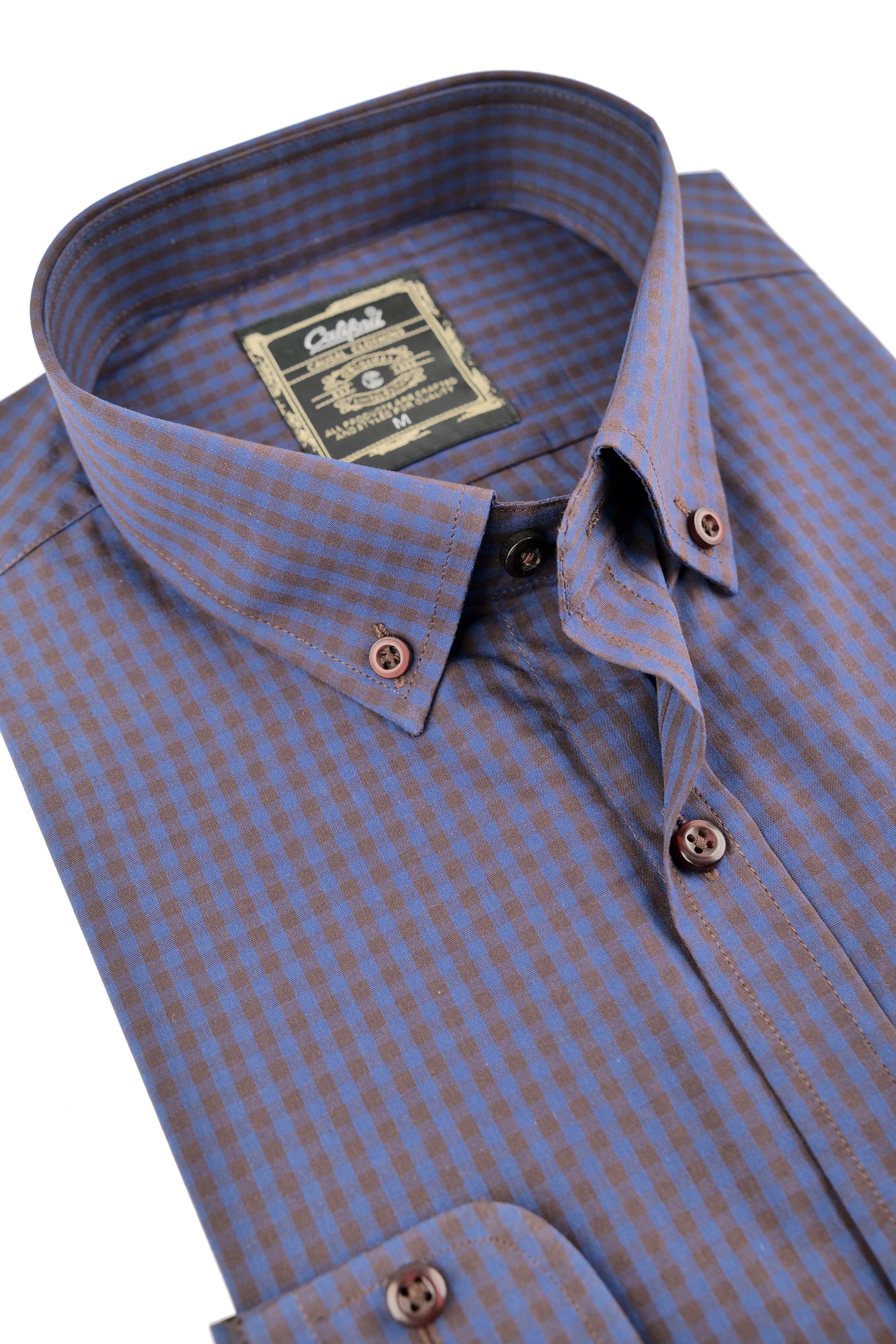 Violet Chocolate Micro-Check Shirt - 052638/07