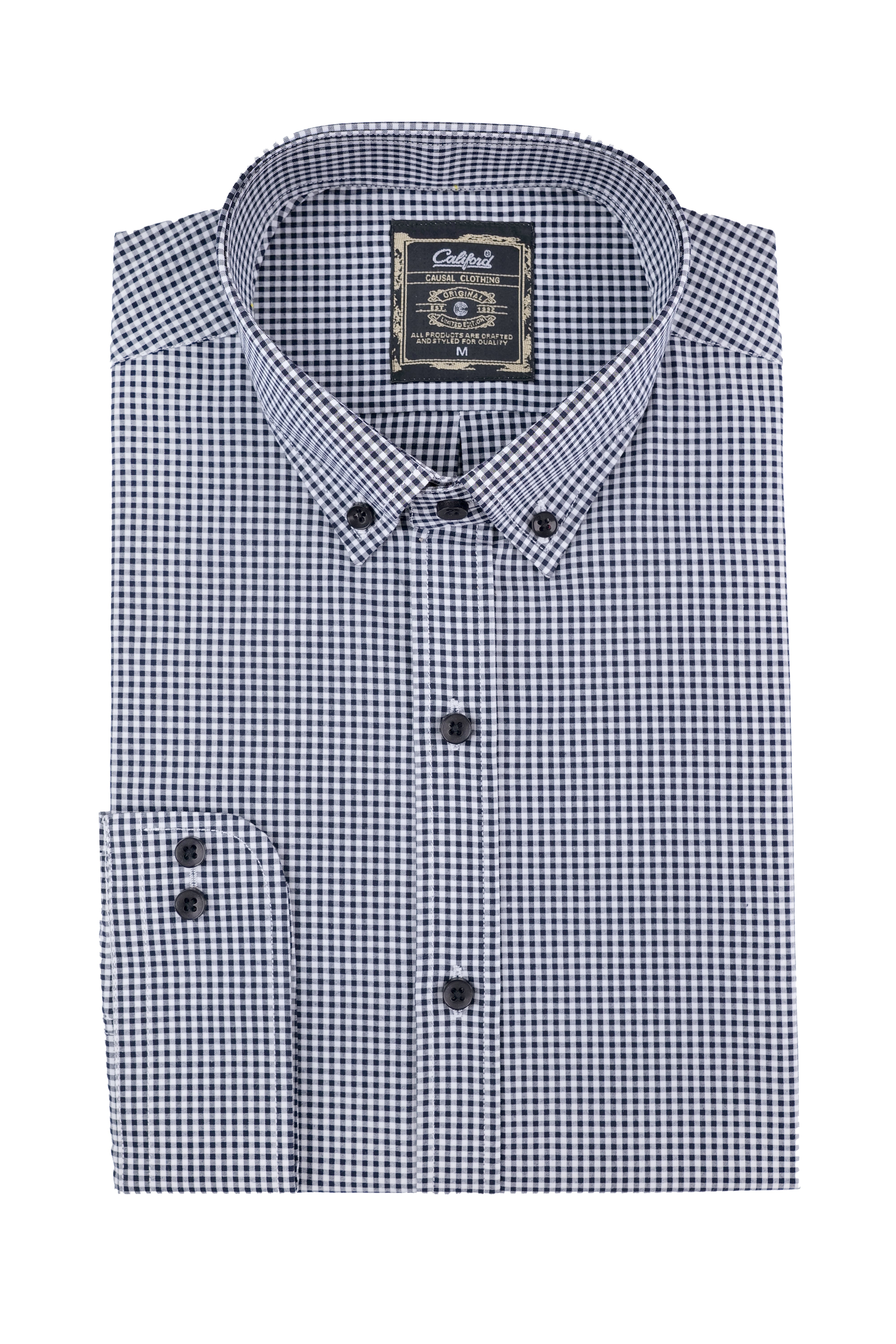 Monochrome Gingham Check Shirt - 052638/18