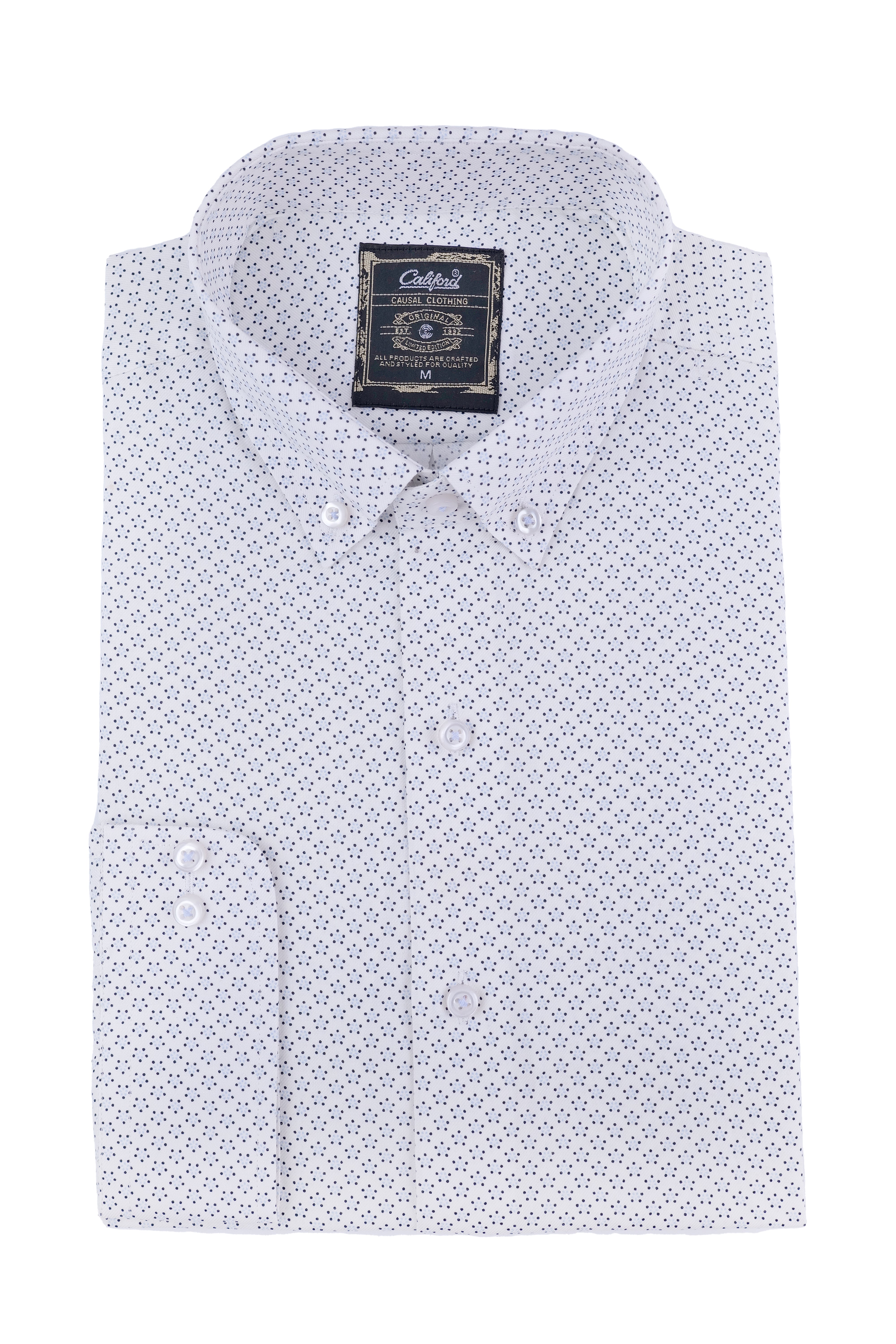 Crisp White Starlet Dotted Shirt - 052638/13