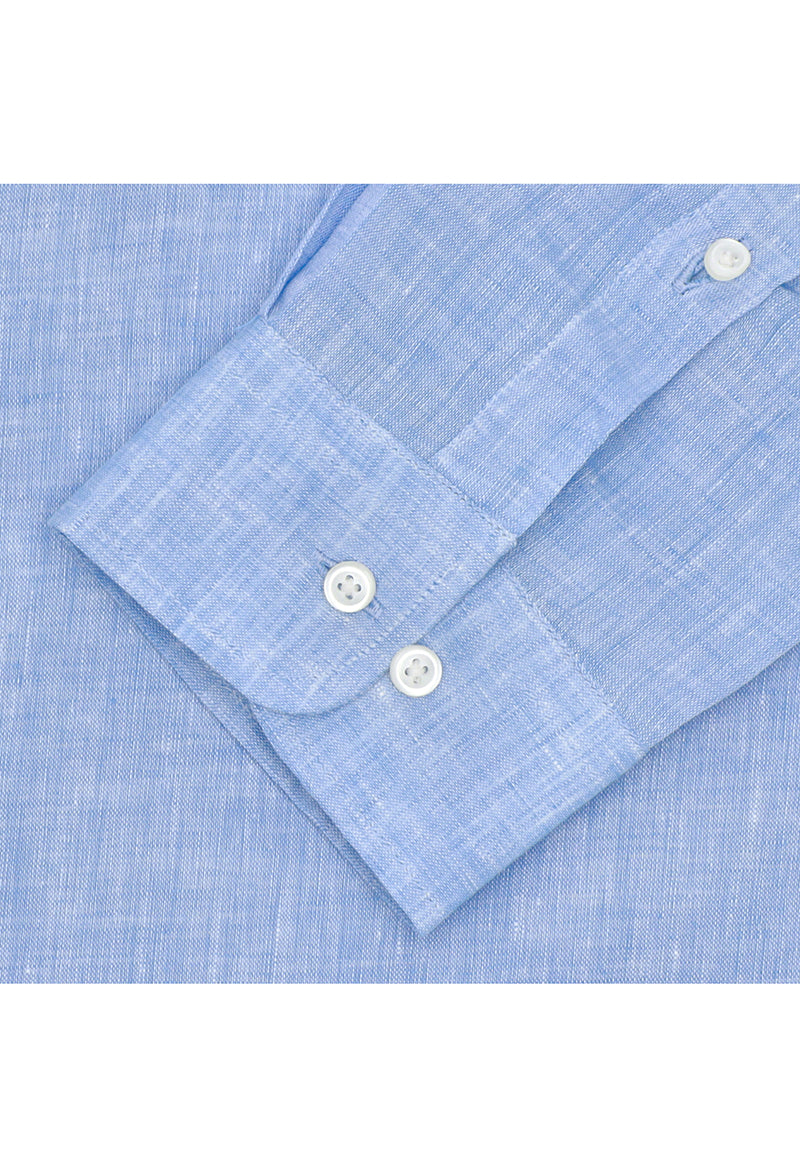 Baby blue Linen shirt - 032250- 04 - Califord