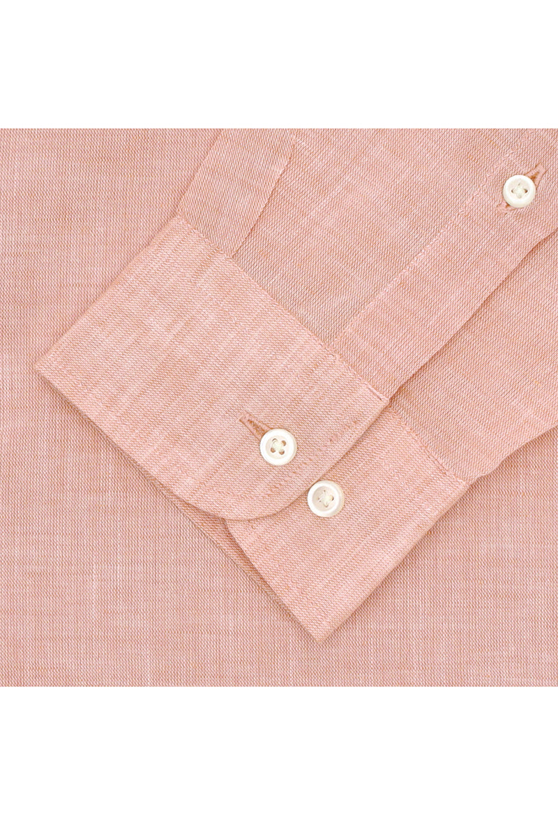 Peach linen shirt - 032250- 07 - Califord