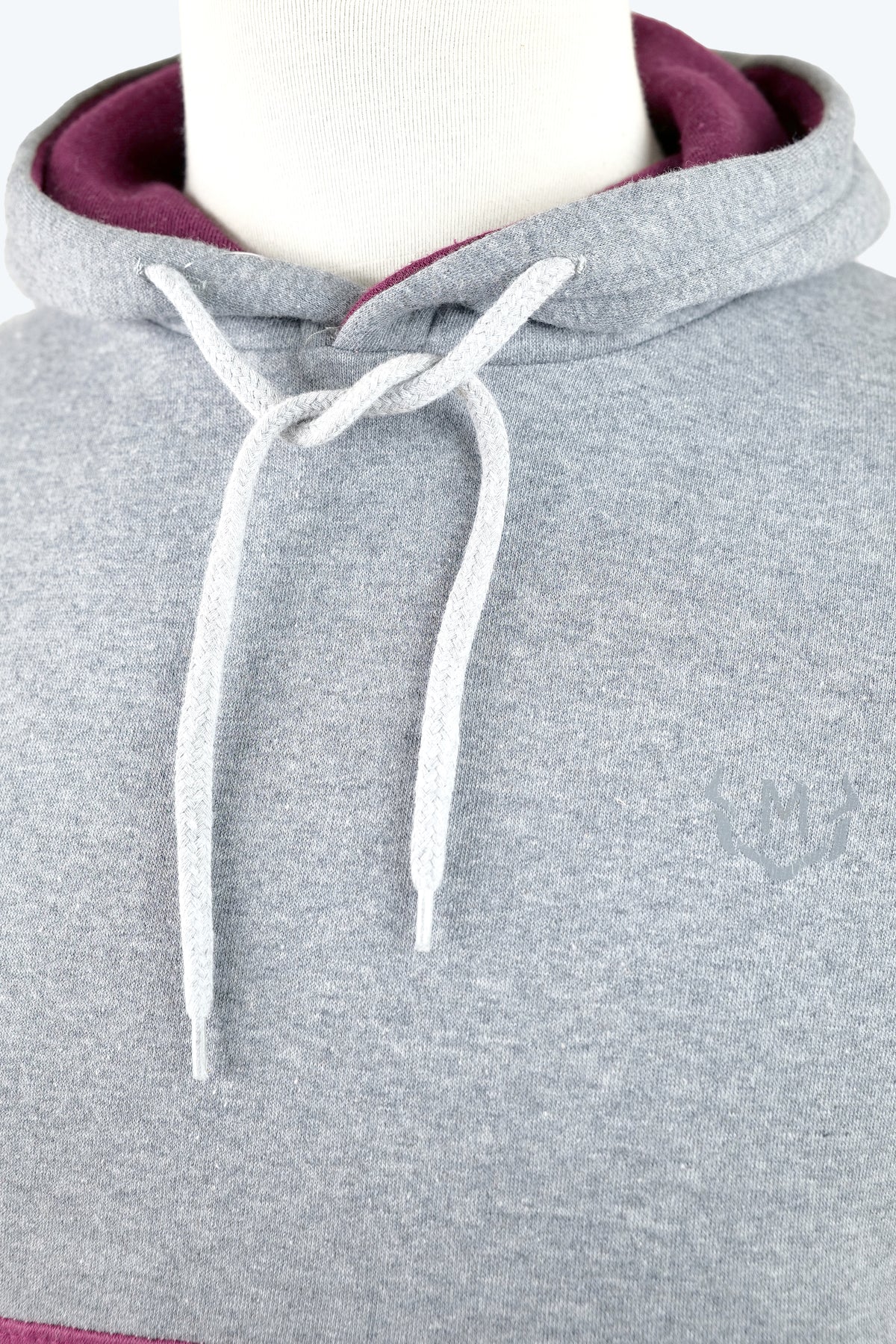 Sweathoodie - Dark Grey / Maroon