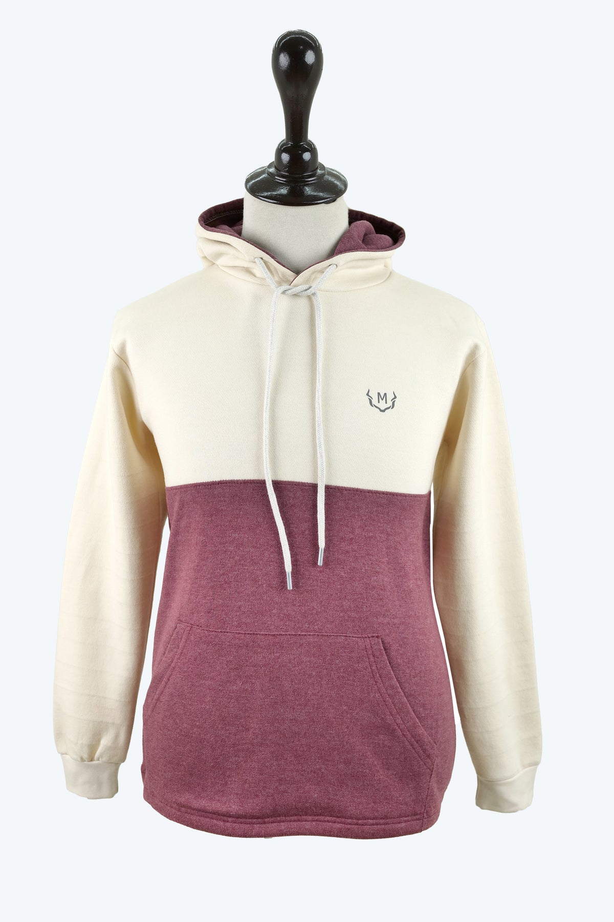 Sweathoodie - Off White / Maroon