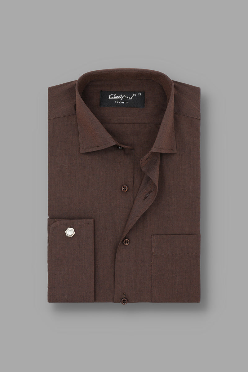 Dark brown Full sleeve shirt / 052494-04