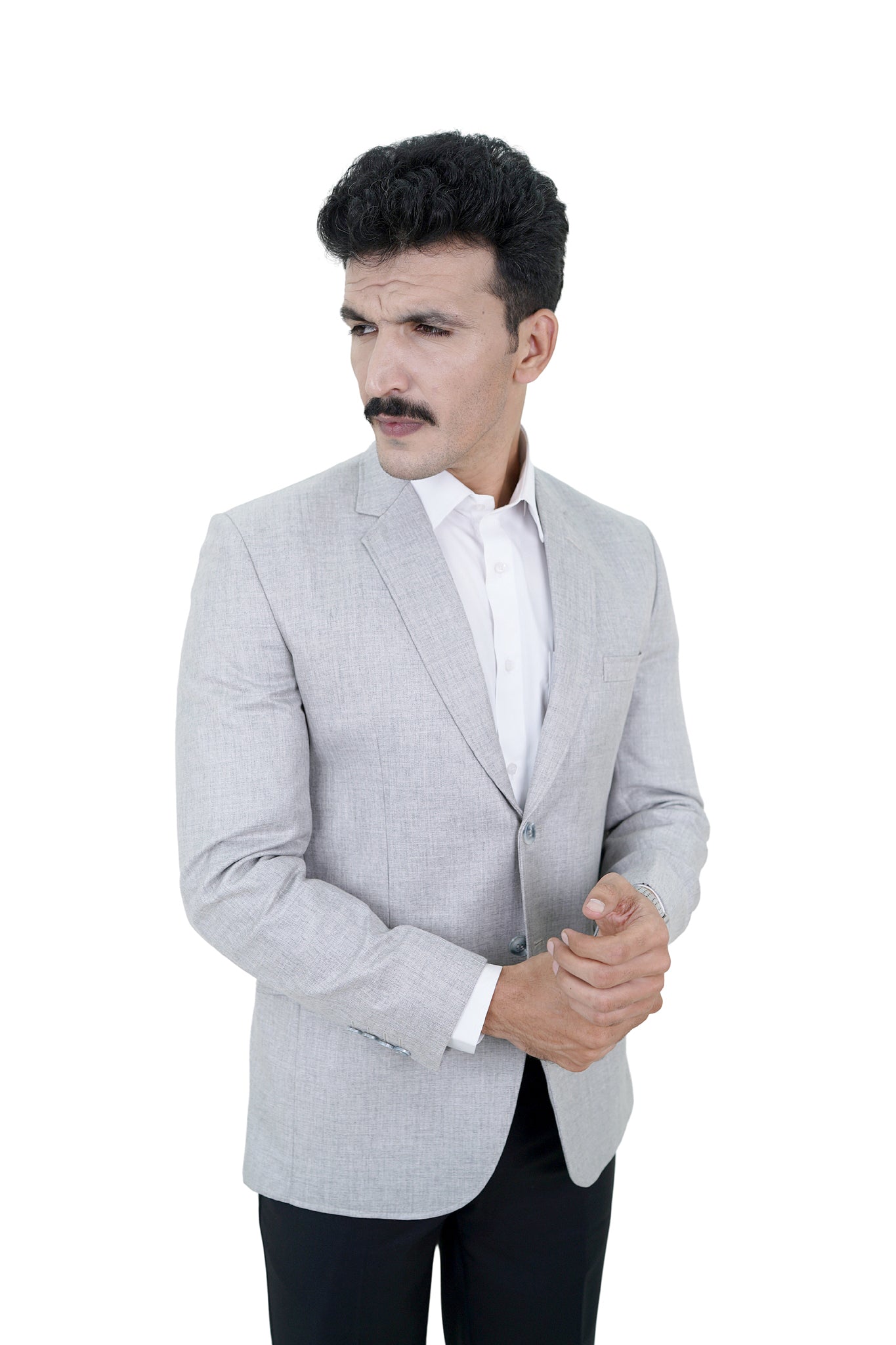 Light Ash Grey Summer Blazer / MZTWILLBLZ85-26 / COL # AISH