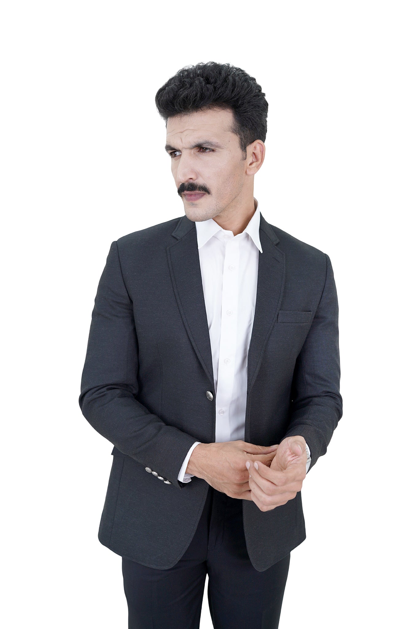Slate Black Modern Blazer / MZTWILLBLZ85-26 / COL # CHARCOAL