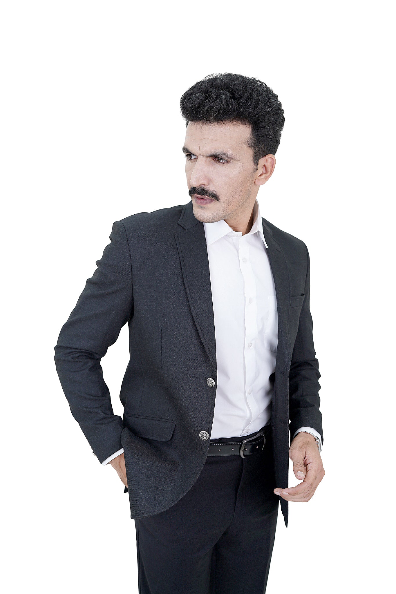 Slate Black Modern Blazer / MZTWILLBLZ85-26 / COL # CHARCOAL