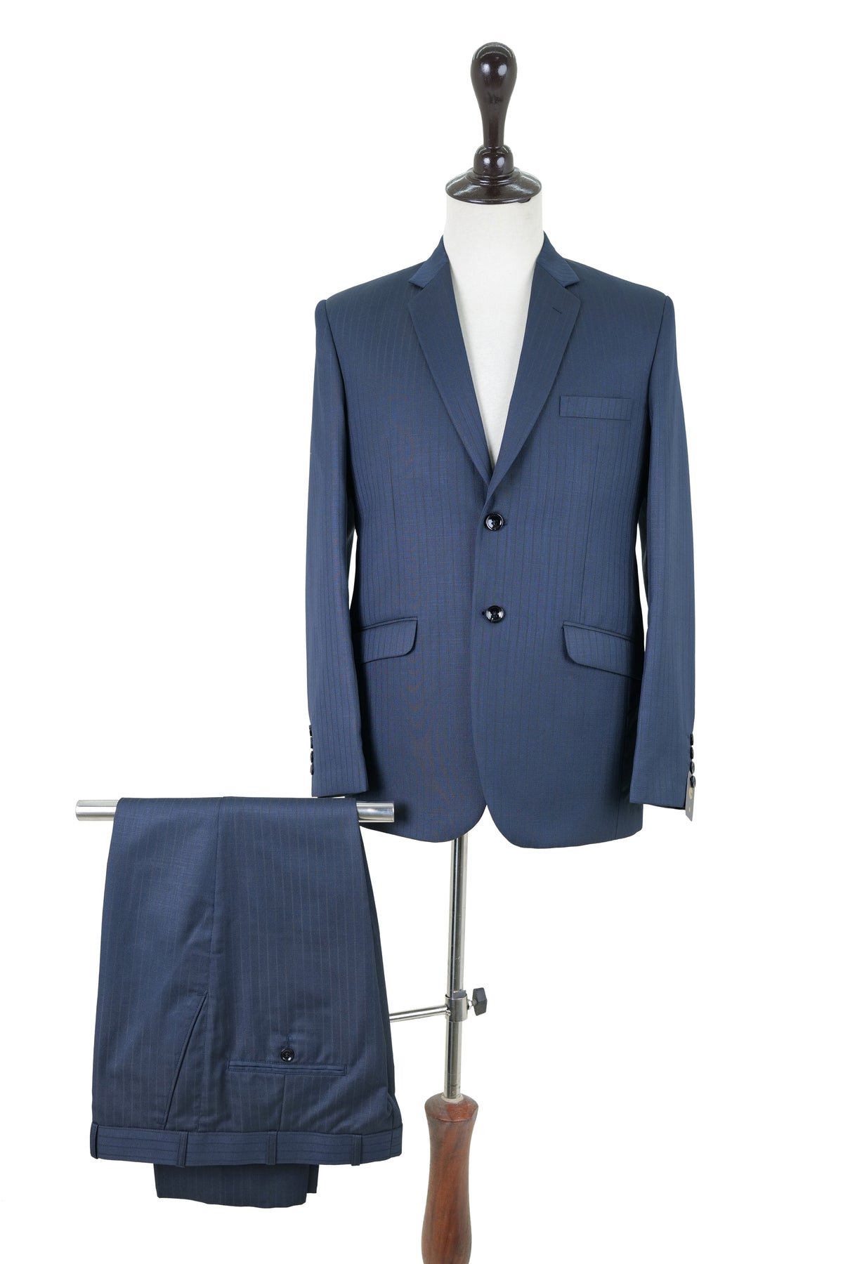 Navy Blue Pinstripe Suit / ANL83-26STRS / COL# NAVY