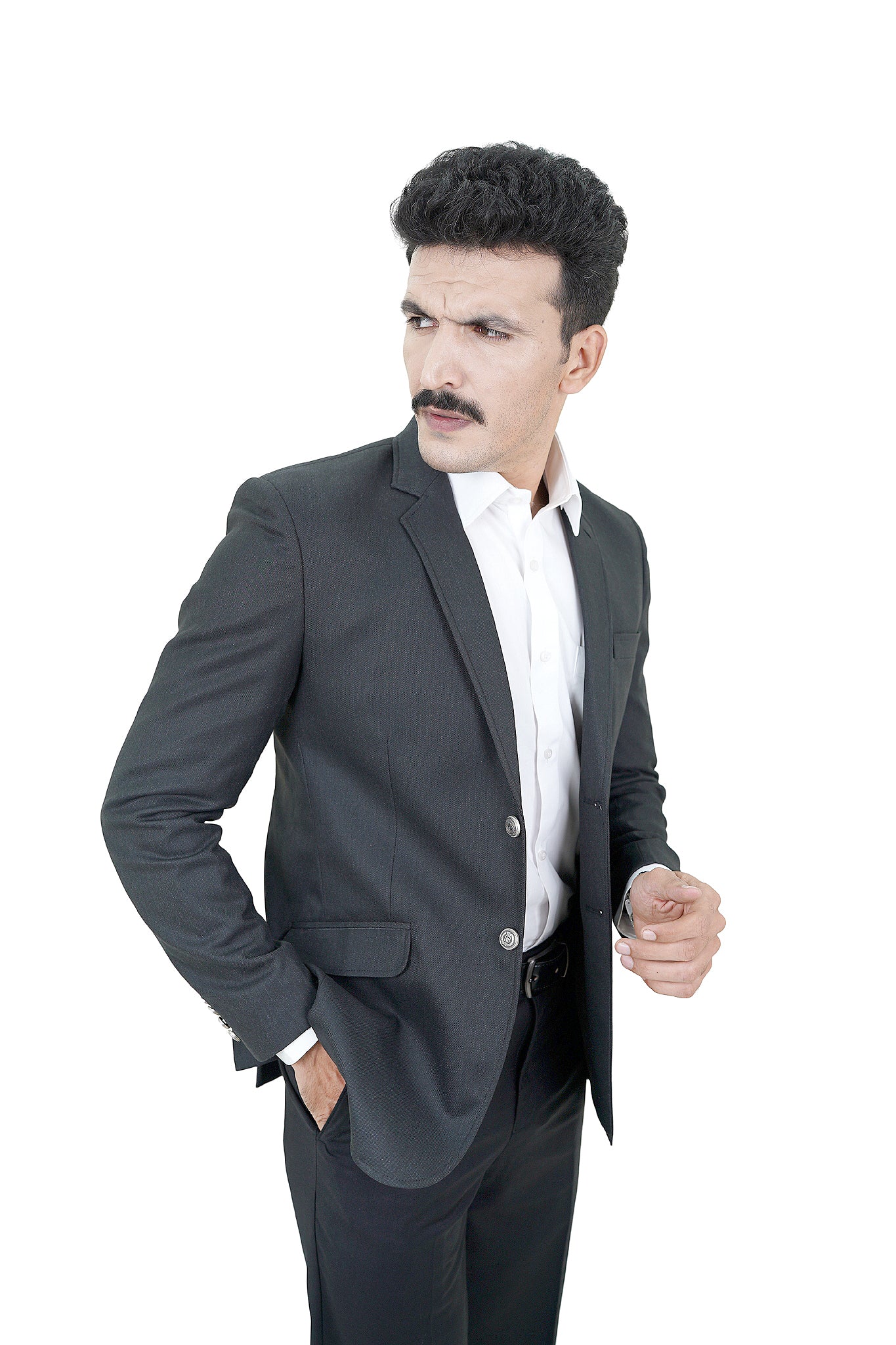 Charcoal Executive Business Blazer / MZTWILLBLZ / COL#CHARCOAL