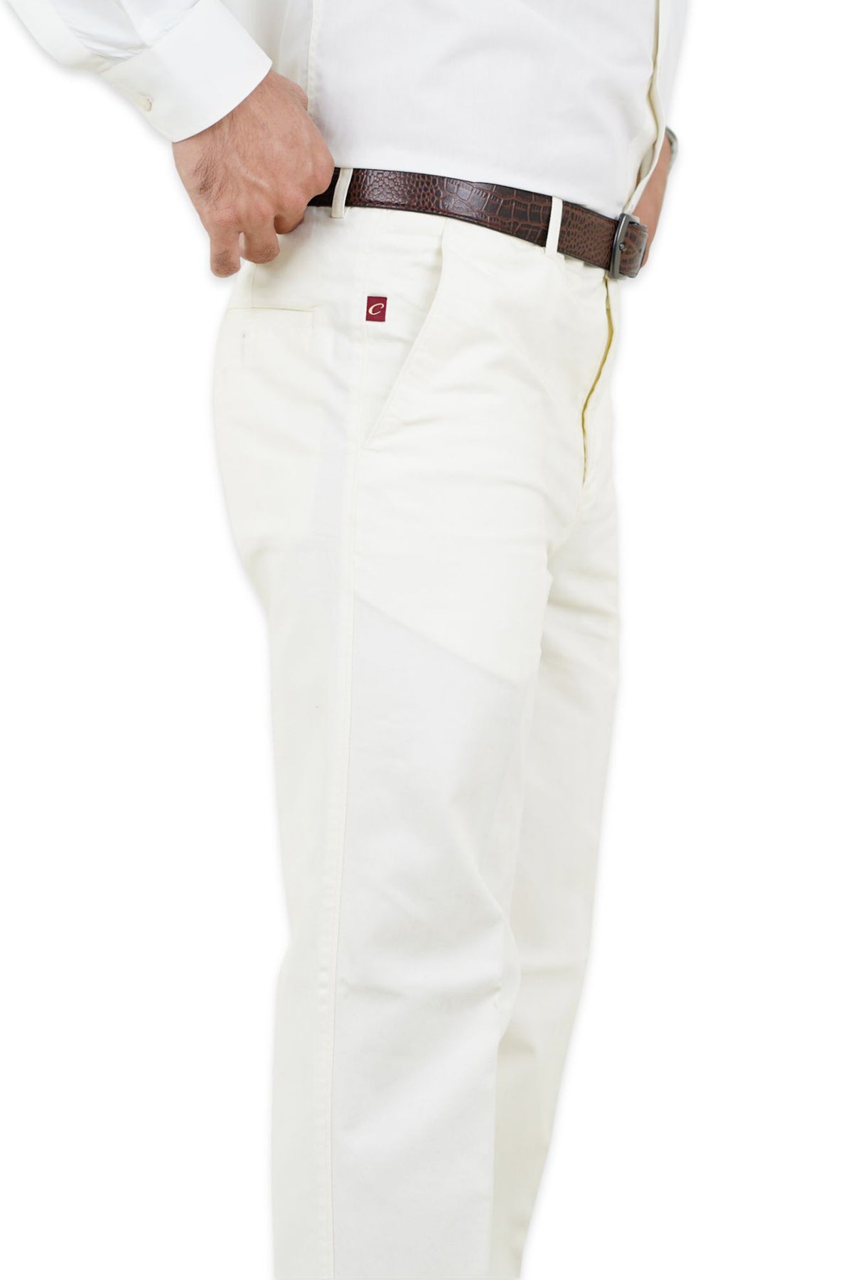 Ivory Cream Cotton Pants - N2016 CREAM