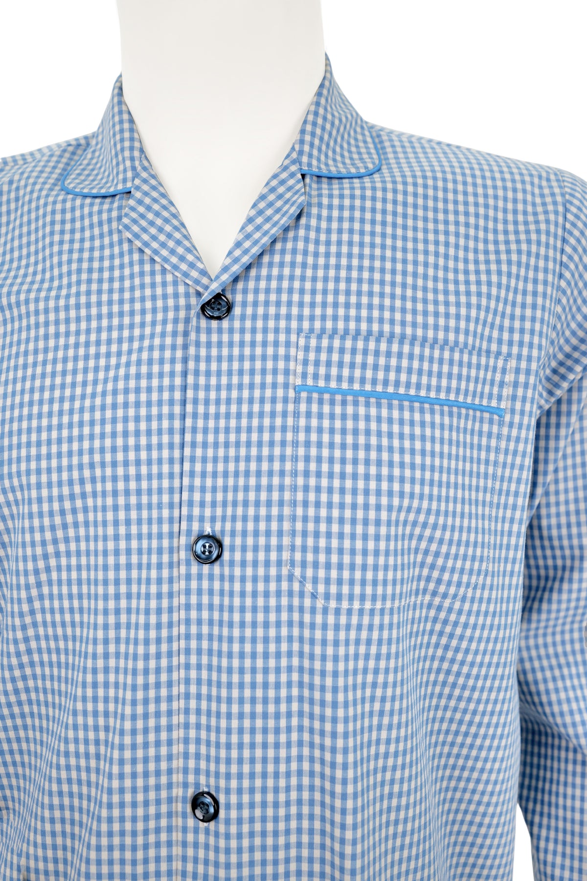 Sky Blue Checkered Night Suit / NS0926 - #2