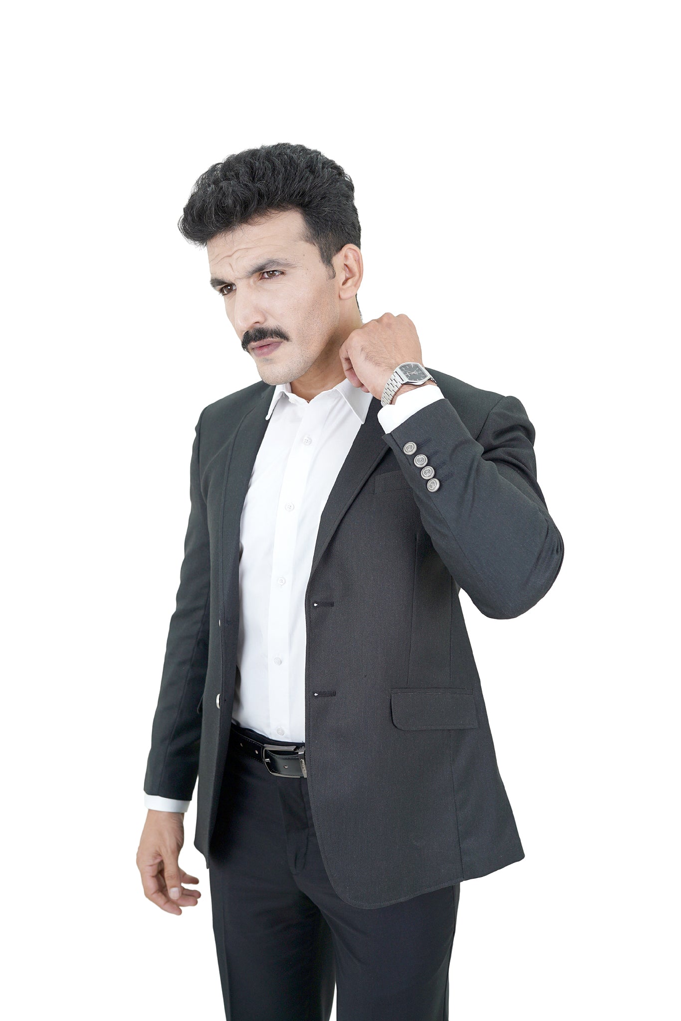Charcoal Executive Business Blazer / MZTWILLBLZ / COL#CHARCOAL