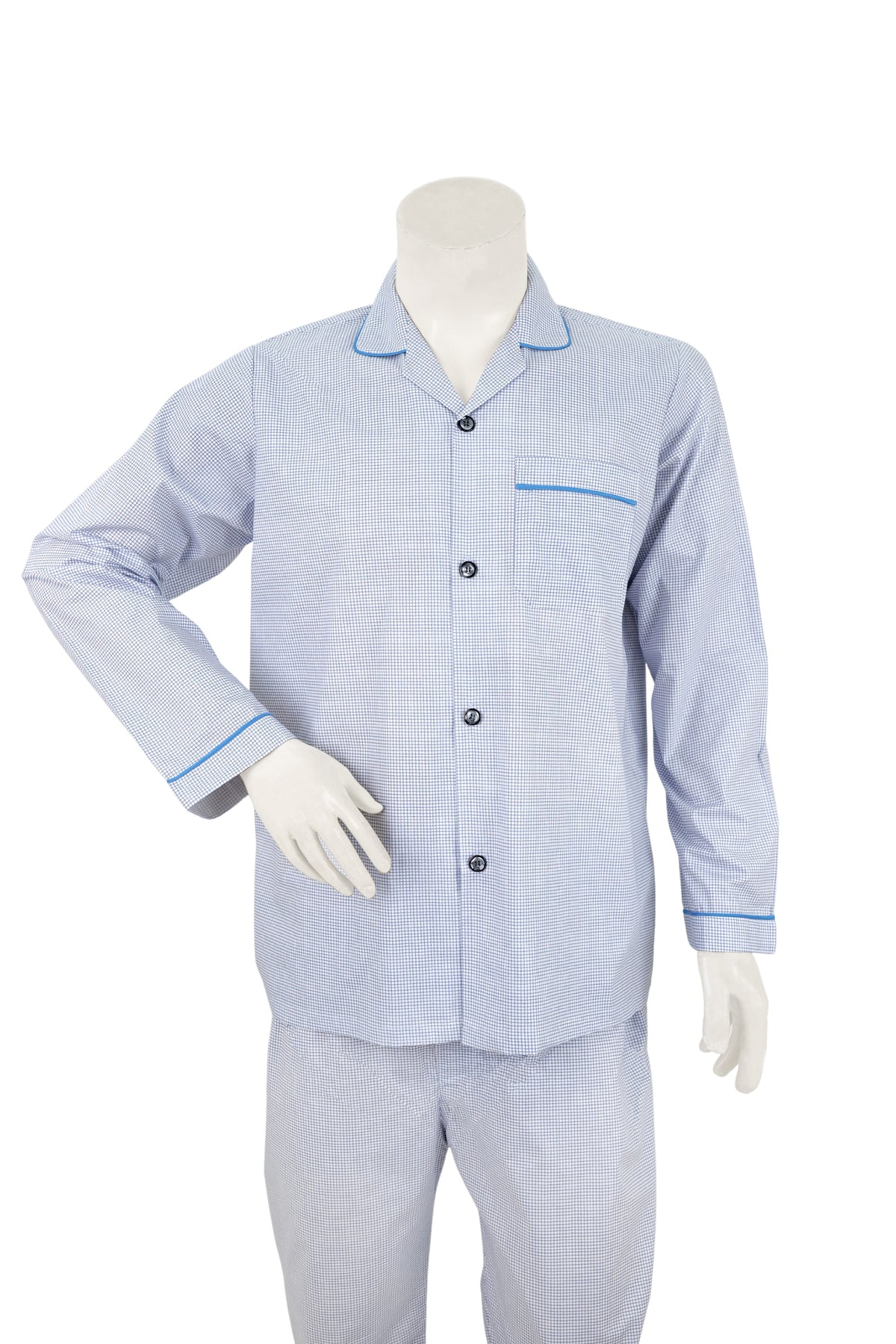 Blue Circular Grid Night Suit / NS0926 - #3