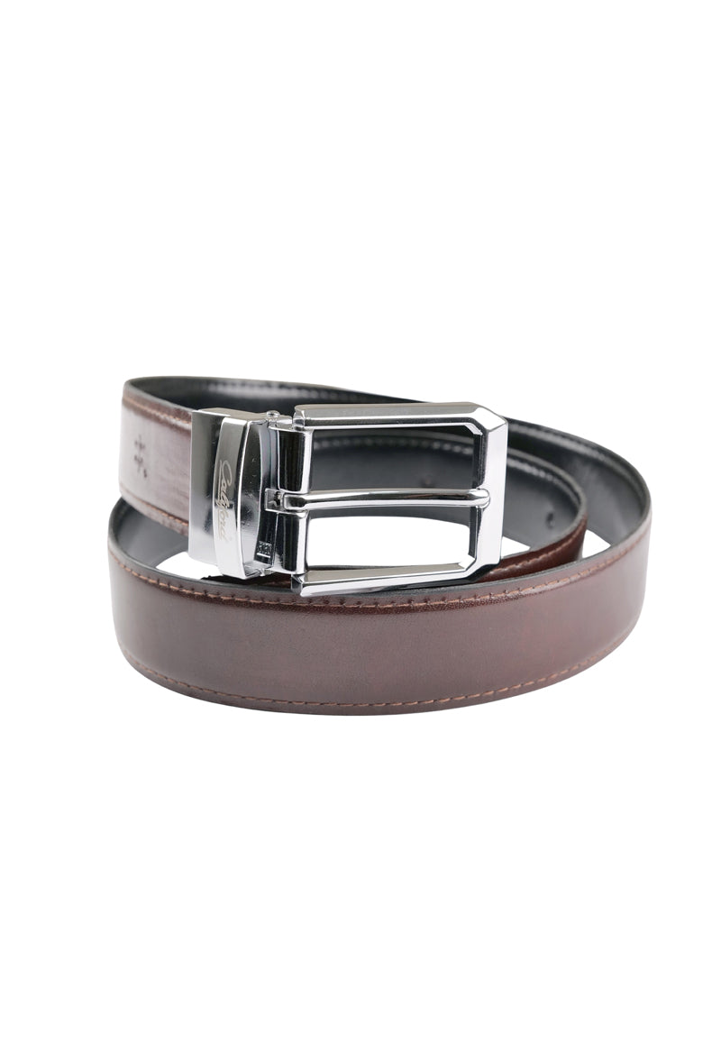 Reversible Smooth Leather Belt / Brown FGPLA-26