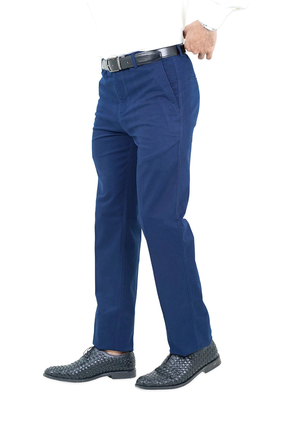 Cobalt Blue Cotton Pants - N2016 BLUE