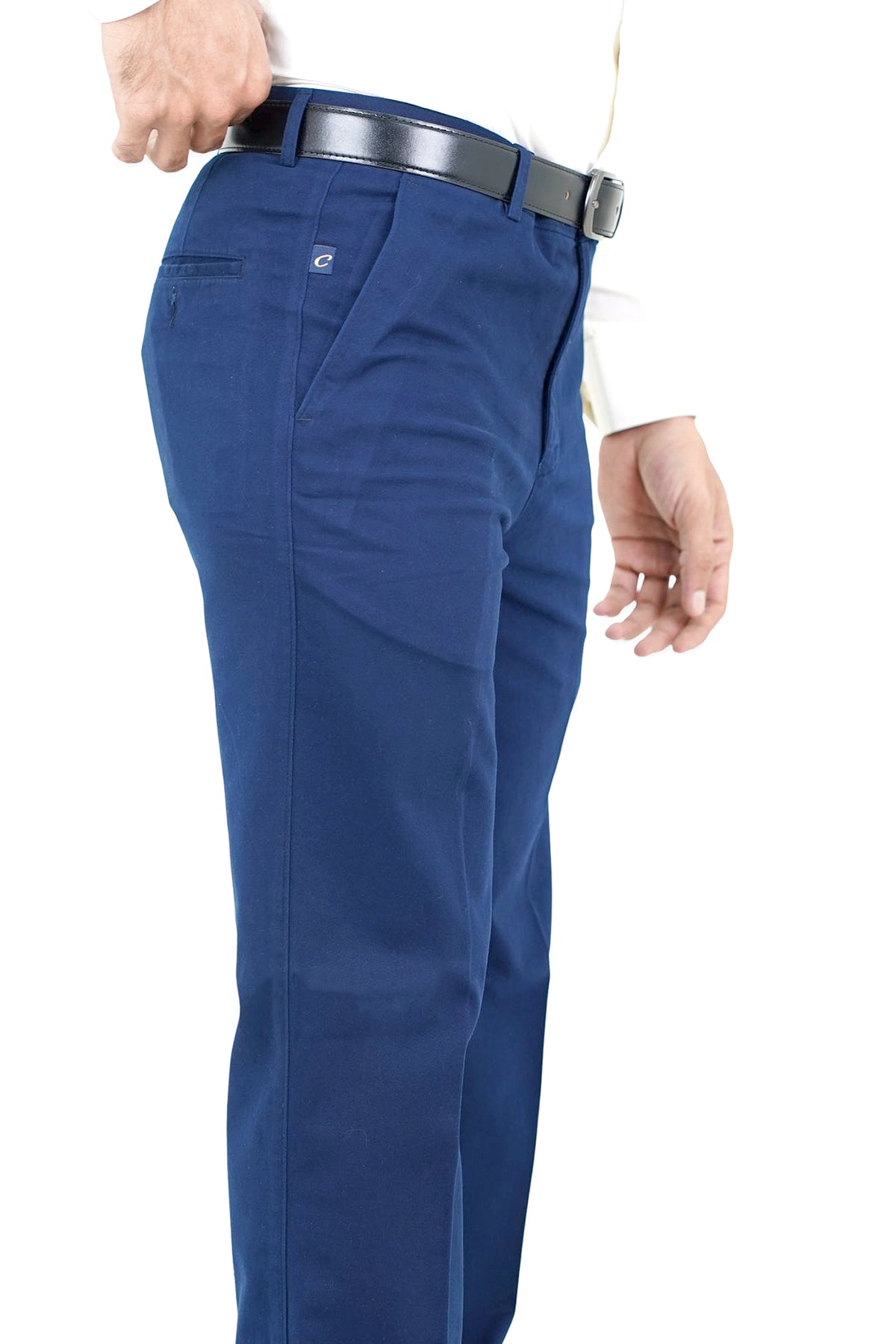 Cobalt Blue Cotton Pants - N2016 BLUE
