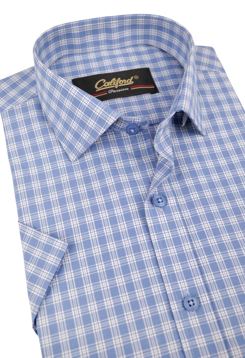 Sky Blue Windowpane Check / 052636-04