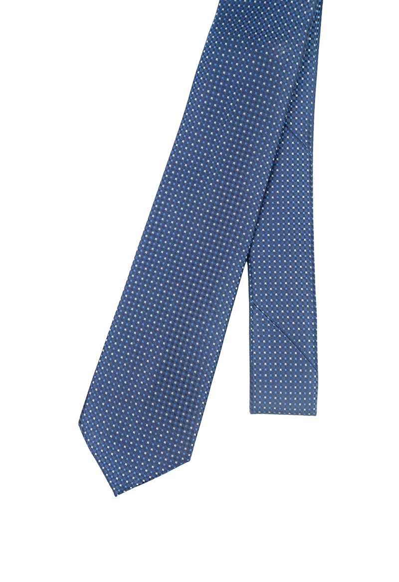 Navy & Sky Blue Micro-Dot Necktie & Pocket Square Set