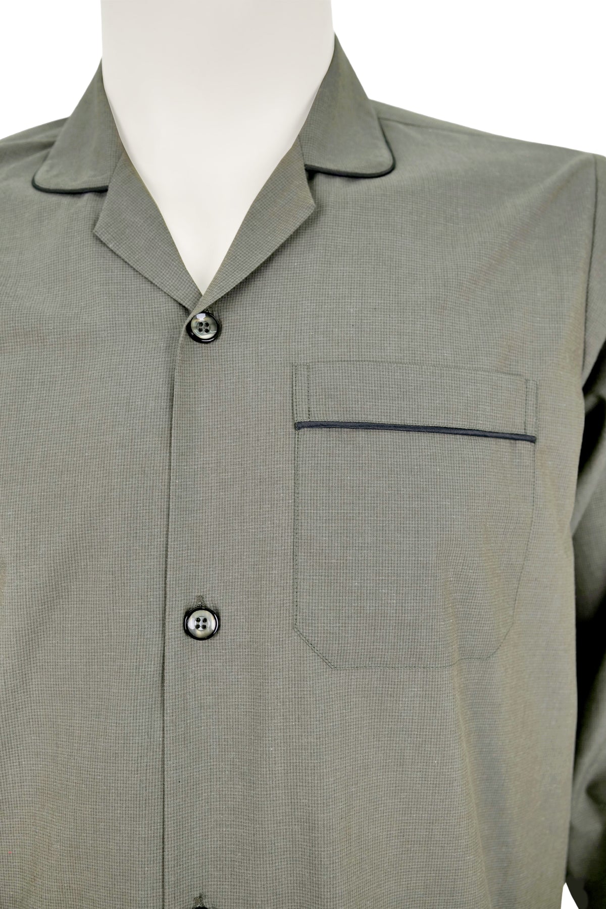 Olive Green Textured Night Suit / NS0926 - #1