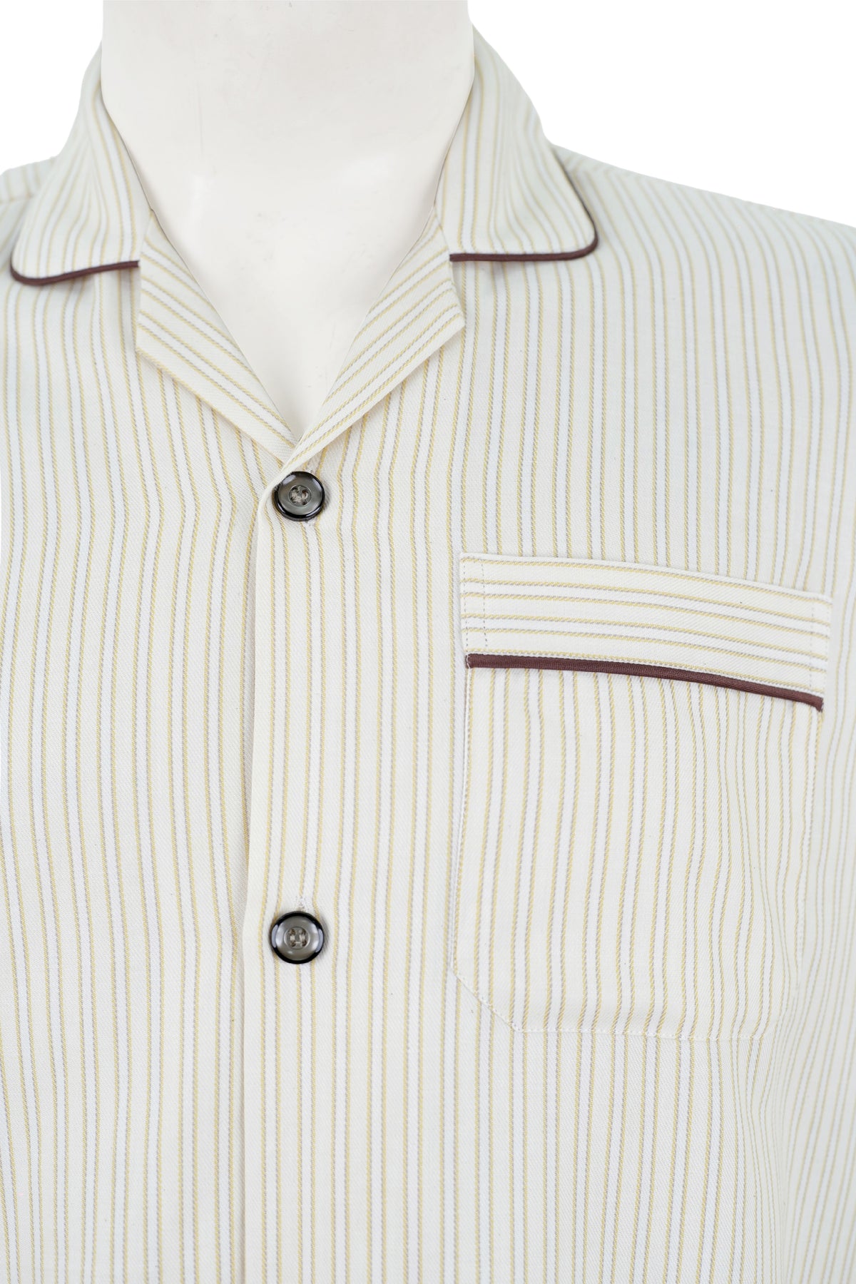 Ivory Pinstripe Classic Night Suit / NS0926 - #6