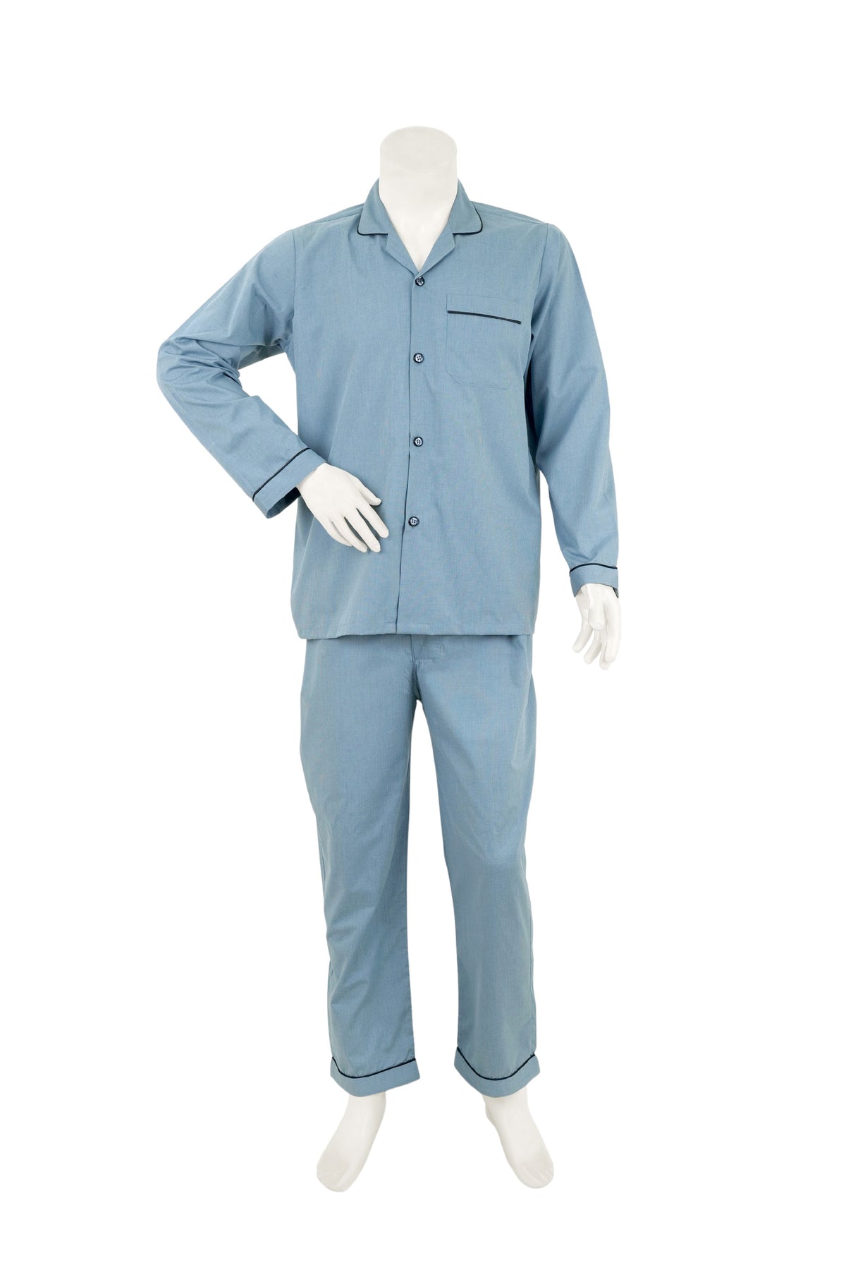 Slate Blue Micro-Pattern Night Suit / NS0926 - #9